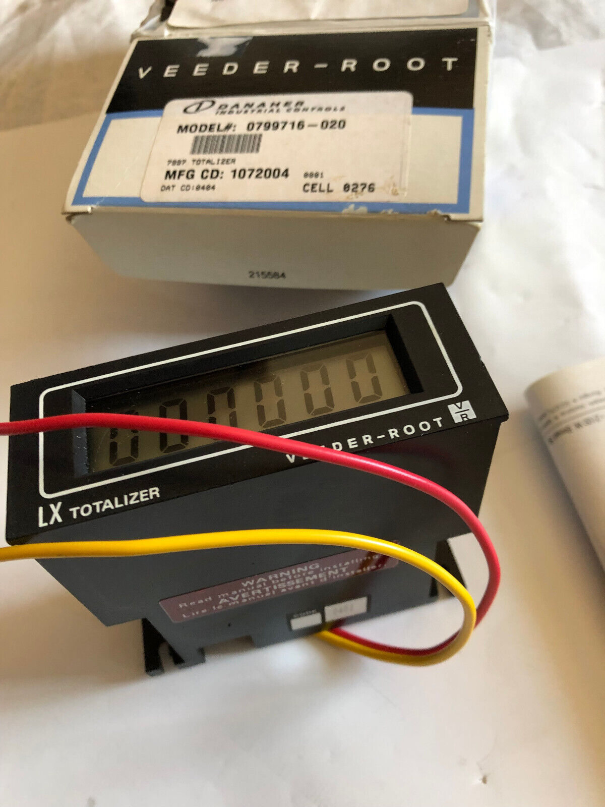 New Dahner Controls Veeder-Root Form 799716-020 Lx Totalizer Lcd Display,Cu