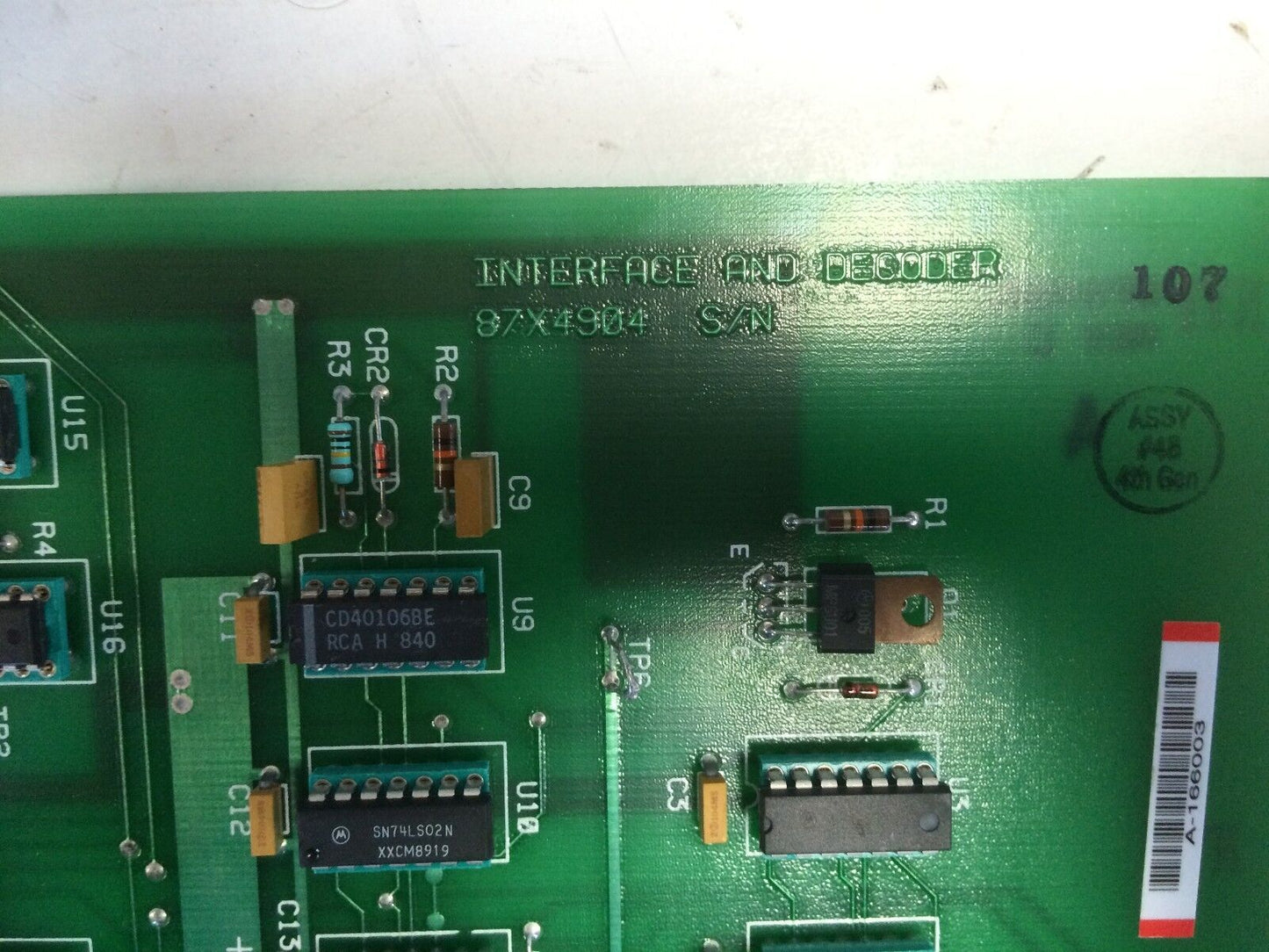 Ibm Driver Circuit Board 87X4904 Interface And Decoder,Bp