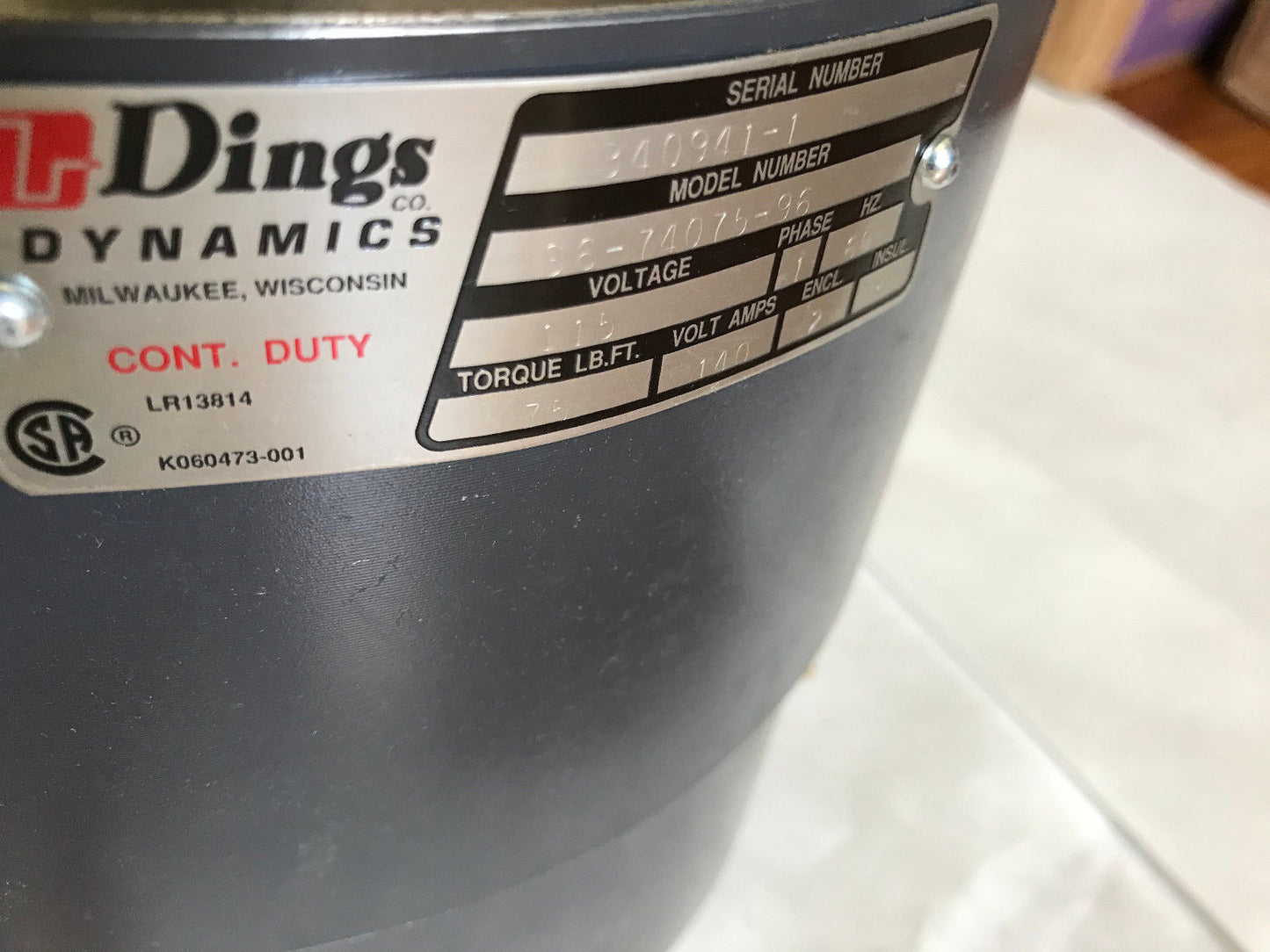 Dings Dynamics S6-74075-96 Magnetic Released Spring Set Brake,H70058,Sb