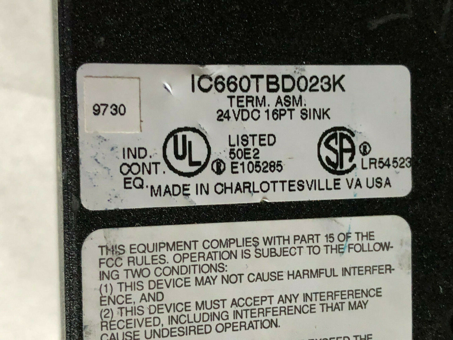 Ge Fanuc Ic660tbd023k,Ge Fanuc Ic660tbd023k Terminal Assembly,Ic660ebd021e,Sa