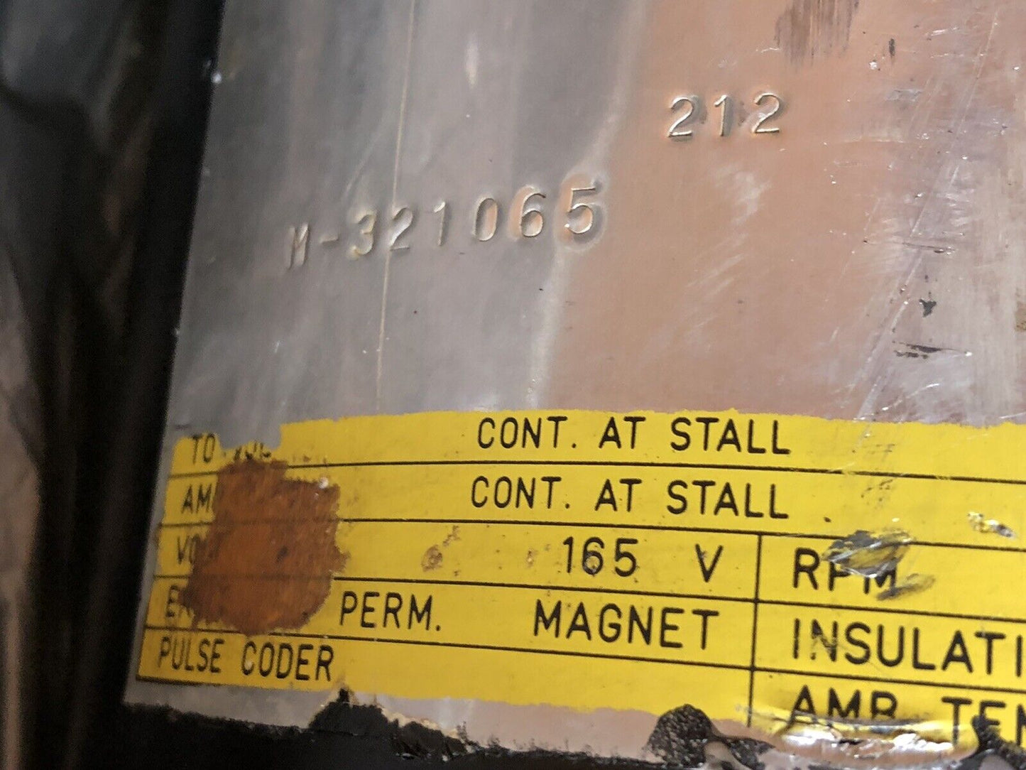 Fanuc M-321065 Dc Servo Motor, Shaft Diameter: 1-1/2",Ci