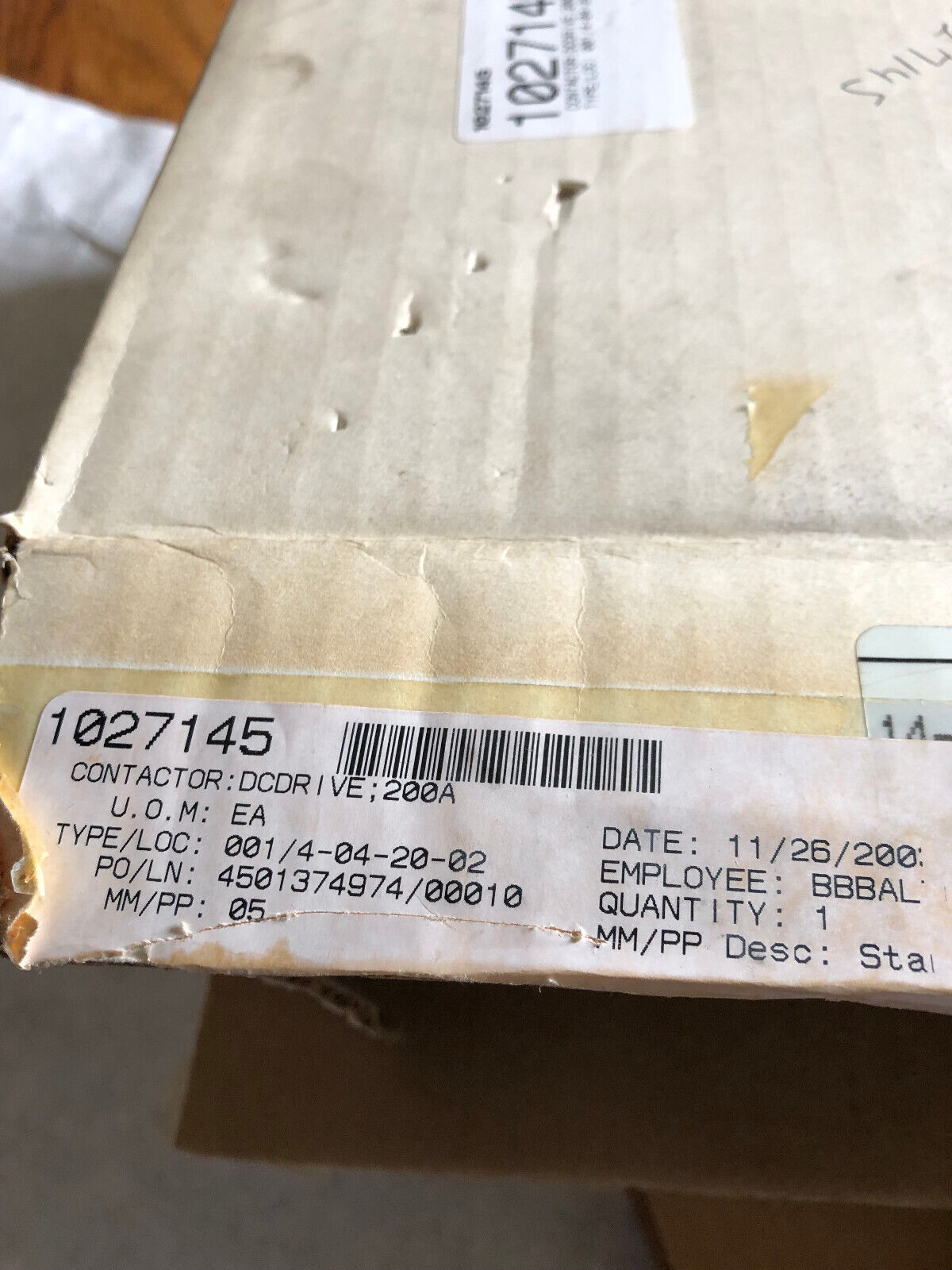 New Siemens 14-193-825-586,14429-335001,3Mn6 0310,250 Amp/500 Vdc Contactor,An