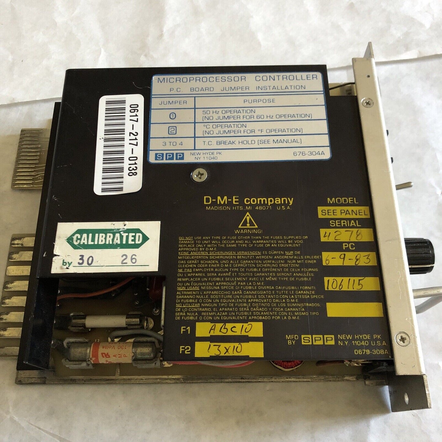 Athena Smp10g,Dme Smpiog Temperature Microprocessor Controller,240Vac 2400W,Sm