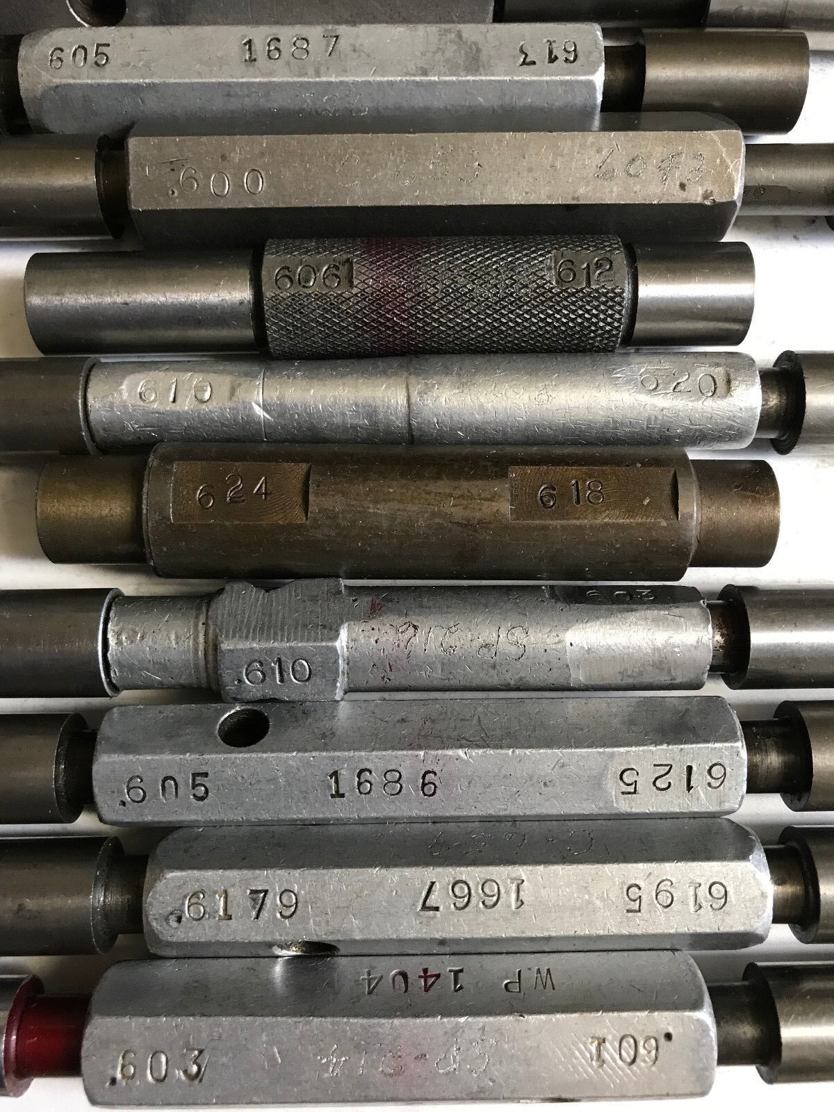 Lot The Pipe Machinery Go No Go Plug Gage .614,.616,.607,.608,.605,.600,.620,E