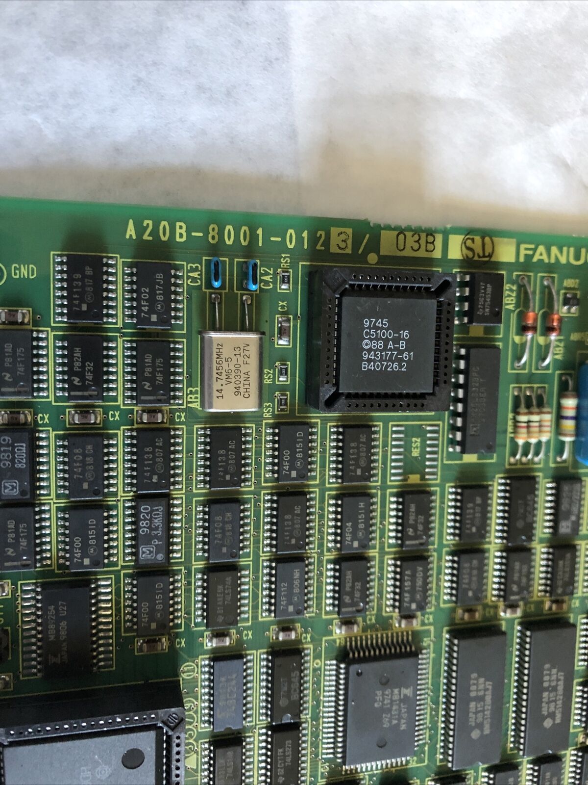 Fanuc A20b-8001-0123/03B,A20b-1006-0220/01A,Fanuc A20b-8001-0123 Board,Eb,Ea