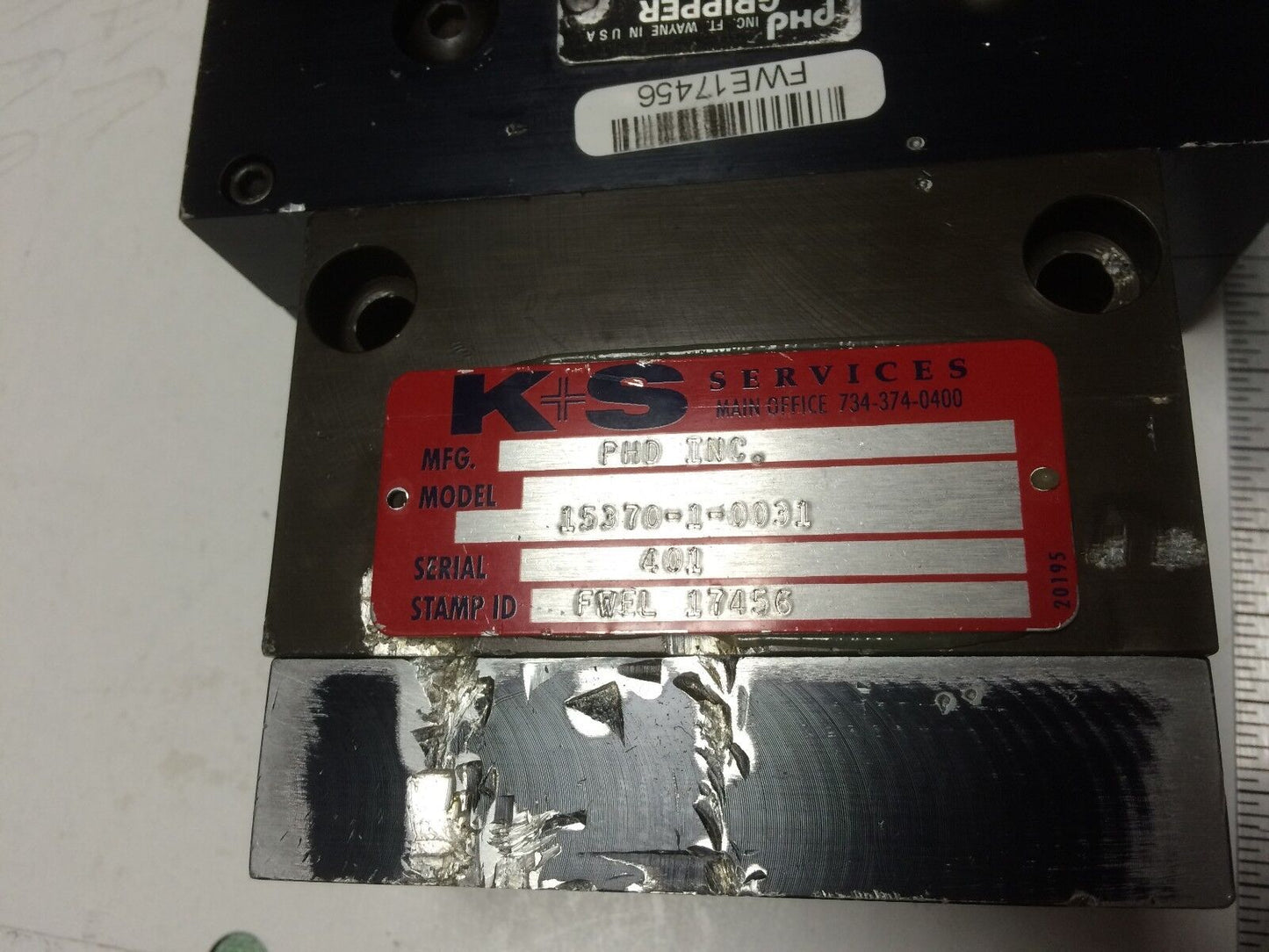 Phd 15370-1-0031 ,Fwel 17456,Phd 401, 4,607,873 Pneumatic Gripper,Bs
