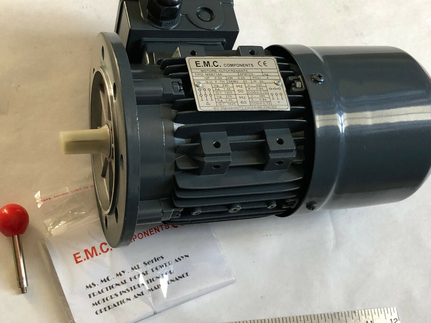 E.M.C. Msb71a4 Motor 230/400V .25Kw,0.33 Hp Components Motore Autofrenante,Sj