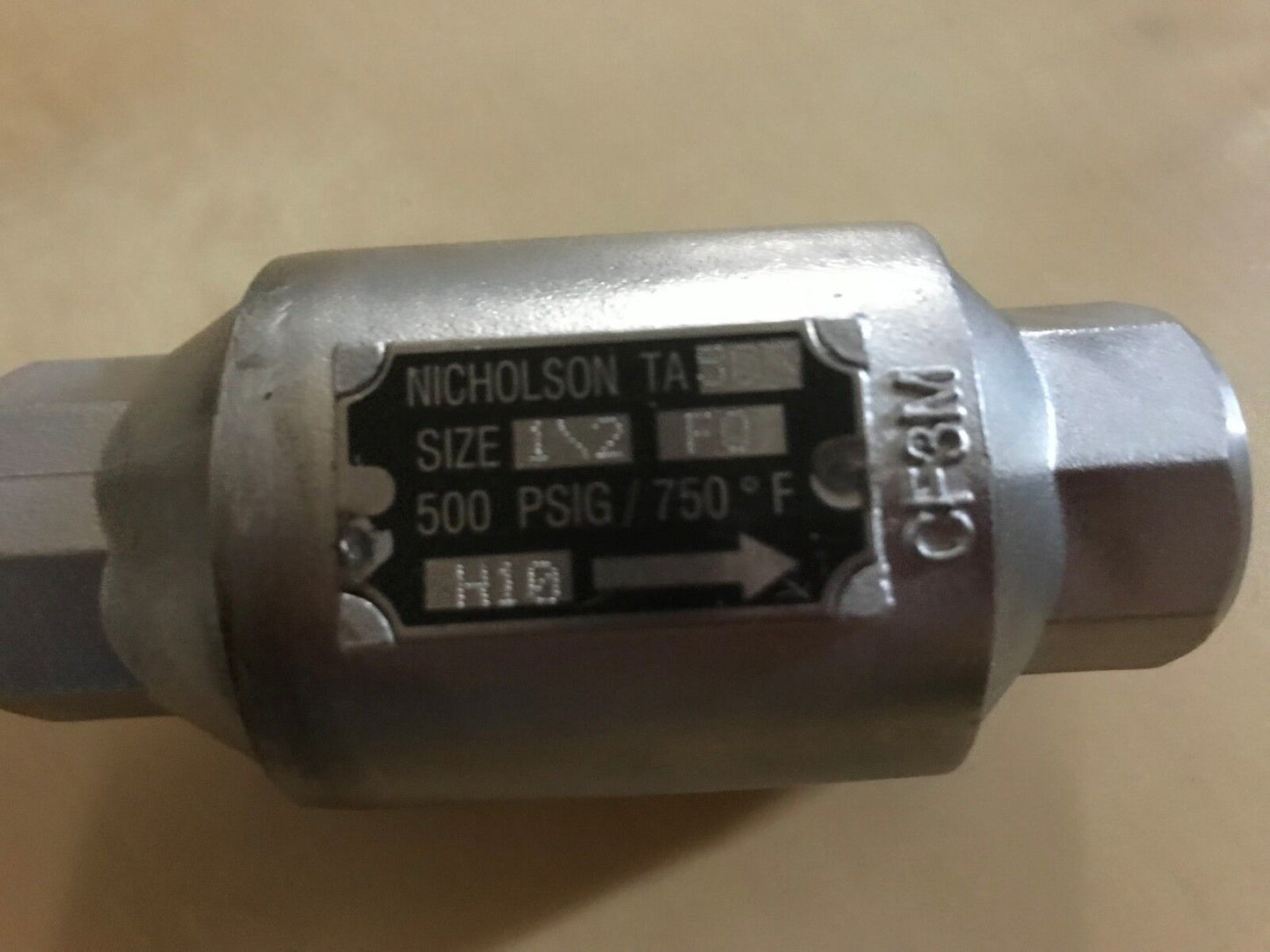 1/2" Nicholson Ta503,Nicholson Ta 503 Thermo Dynamic Steam Trap 600 Psi,Ei,Bz,Bt