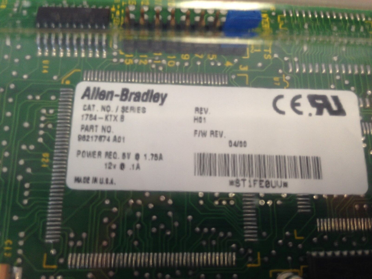 Allen-Bradley 1784-Ktx B Communication Interface Card Isa Dh Dh485 Rio,De