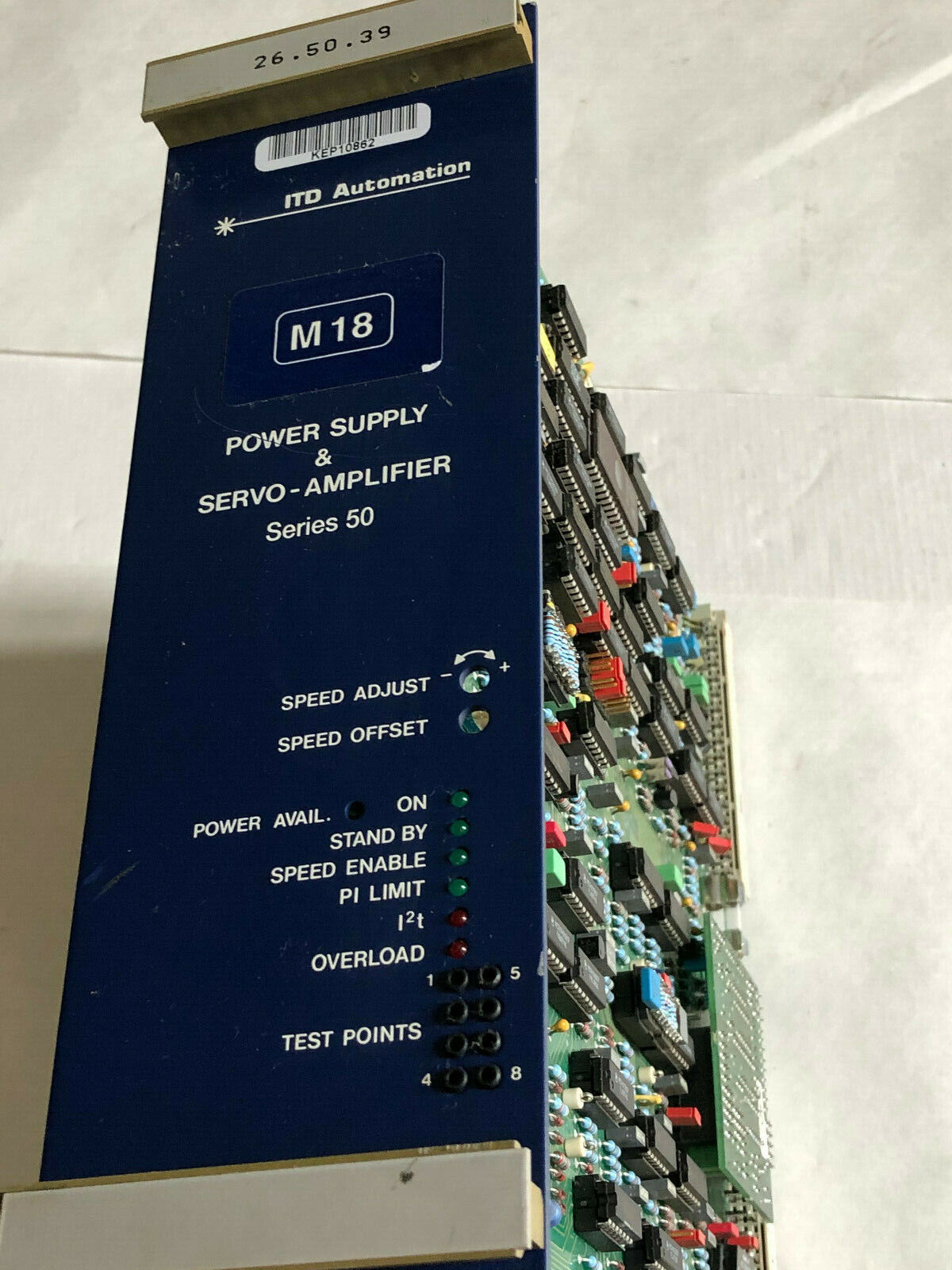Sieb 26.44.0007.5,Itd 26.50.39 Servo Amplifier Power Supply M18,26.44.0007,Ei