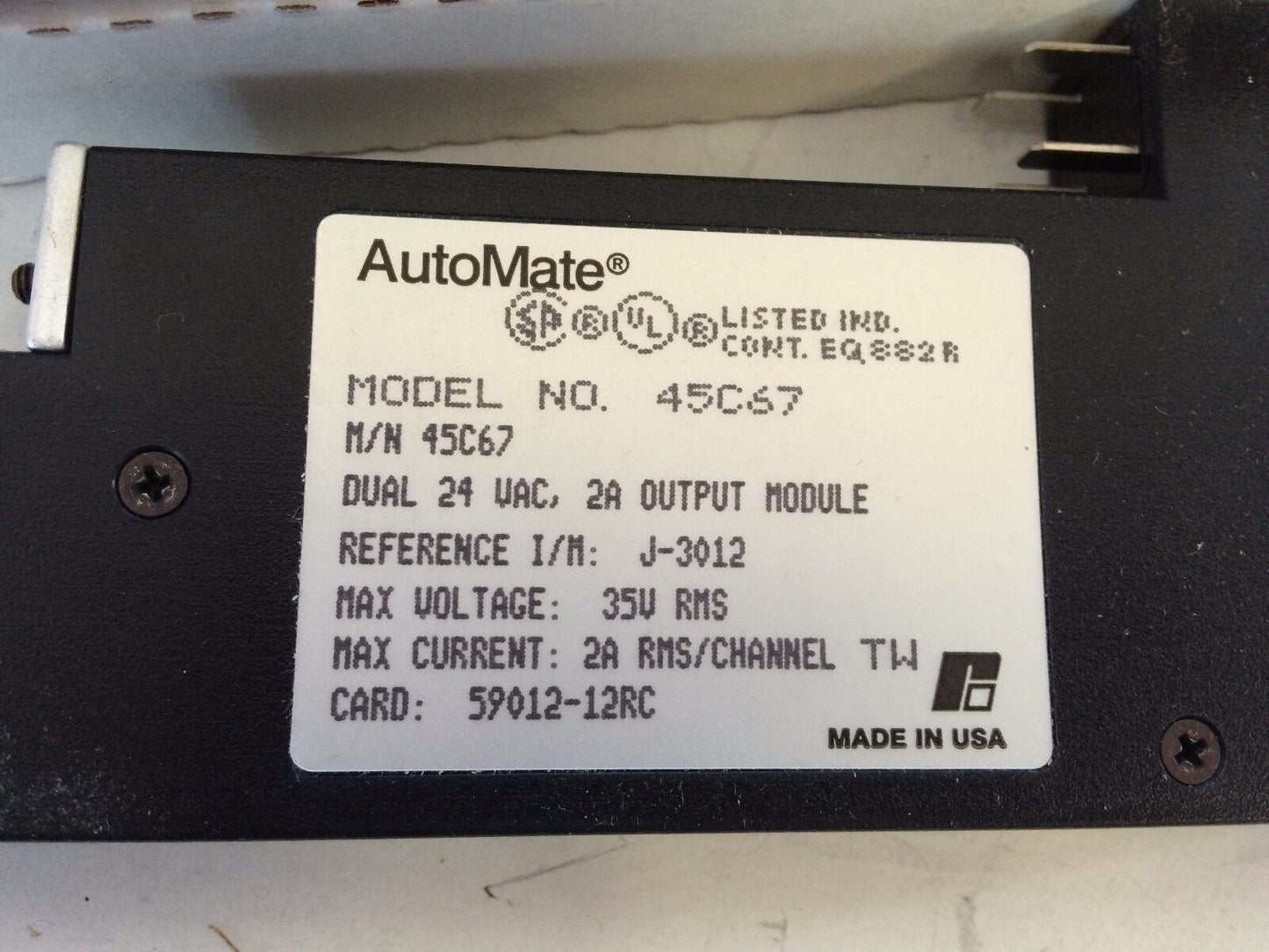 New Reliance Electric 45C67 Dual 24V 2A Output Module, Automate 45C67,Tl