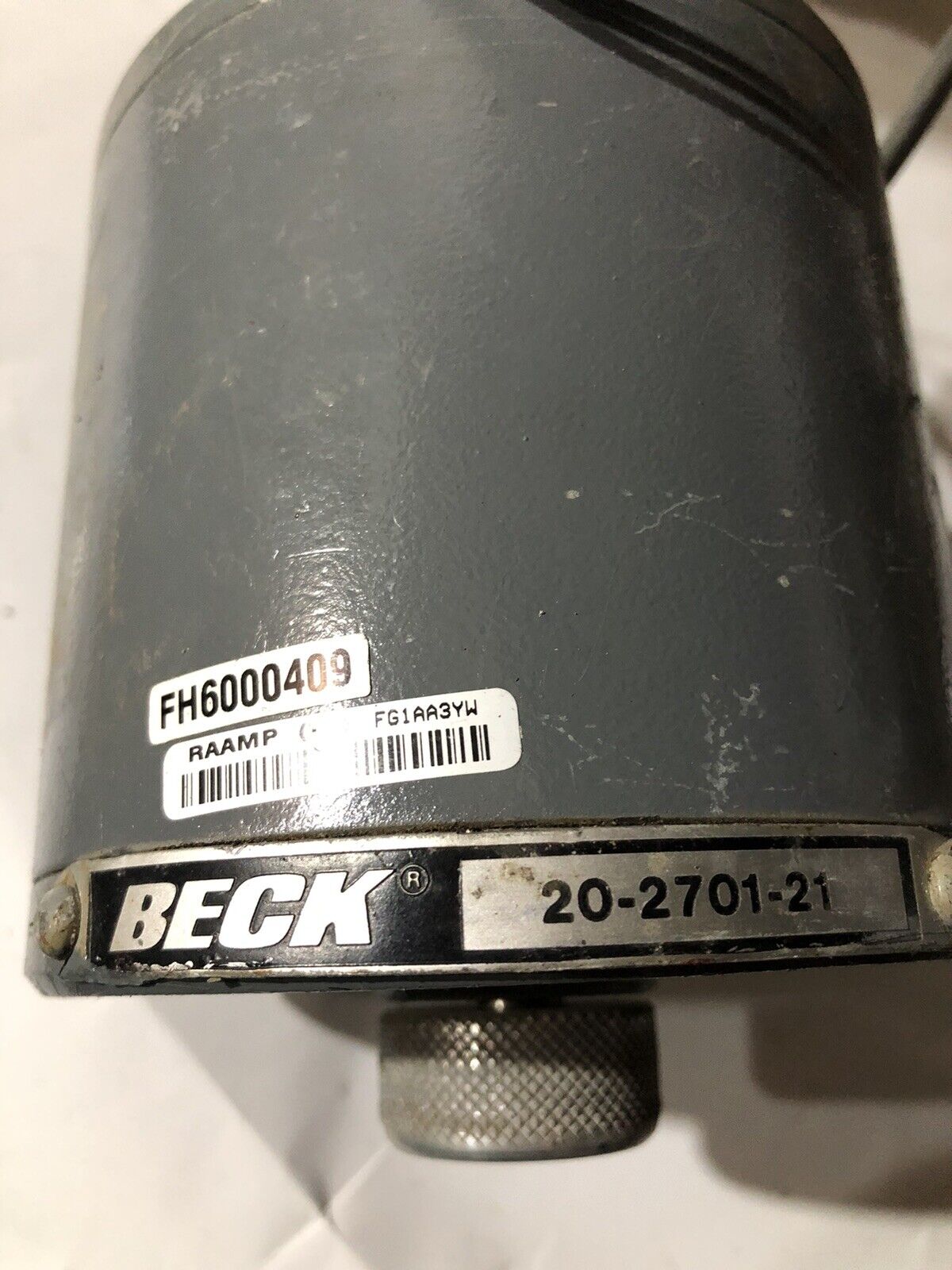 Beck 20-2701-21,Fh6000409,115 Vac, 1 Phase, .4 Amps,To