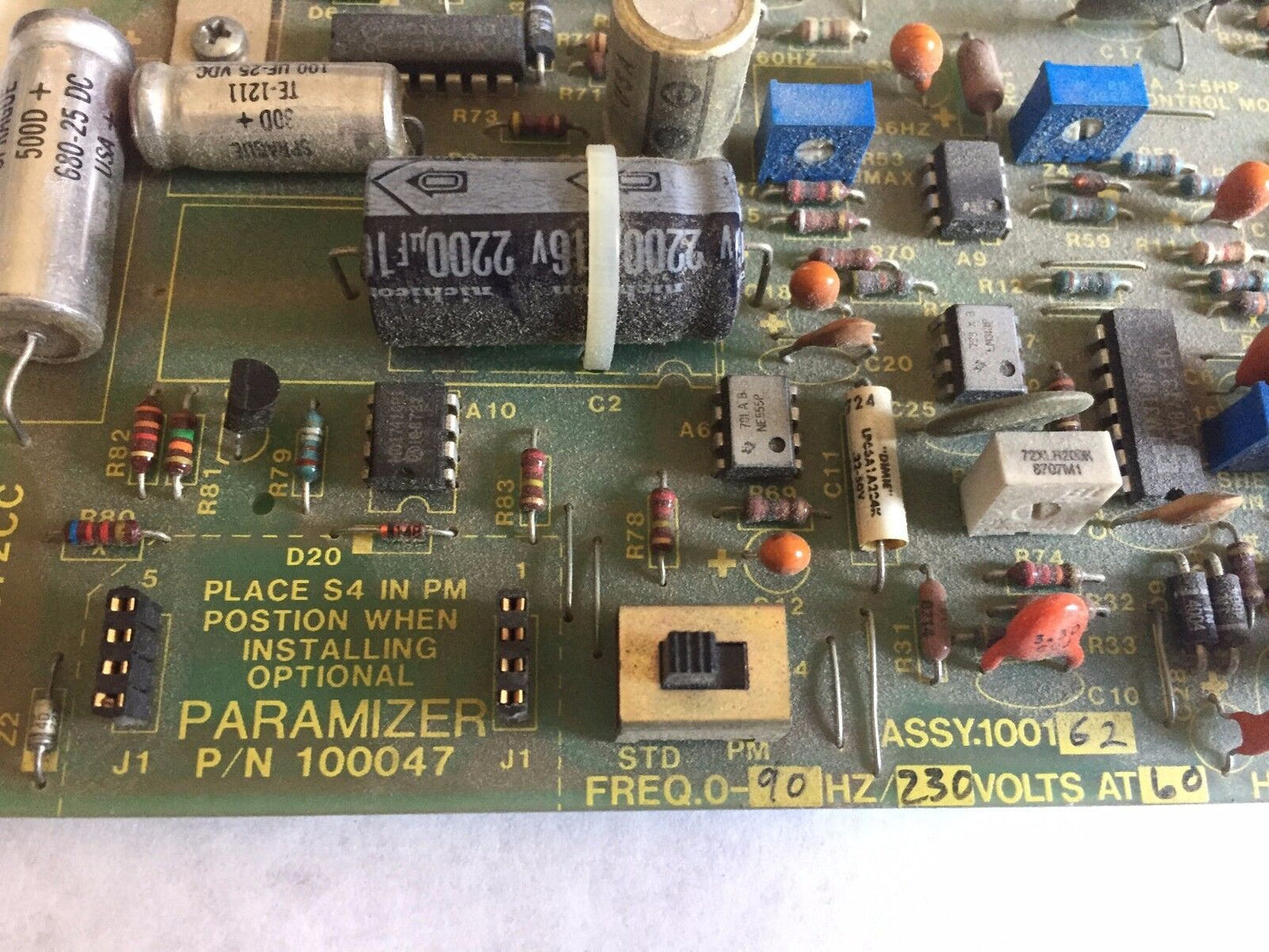 100072Dd, 100162,Paramizer 100047 Analog Control Module Pj-A 1-5Hp,Bw