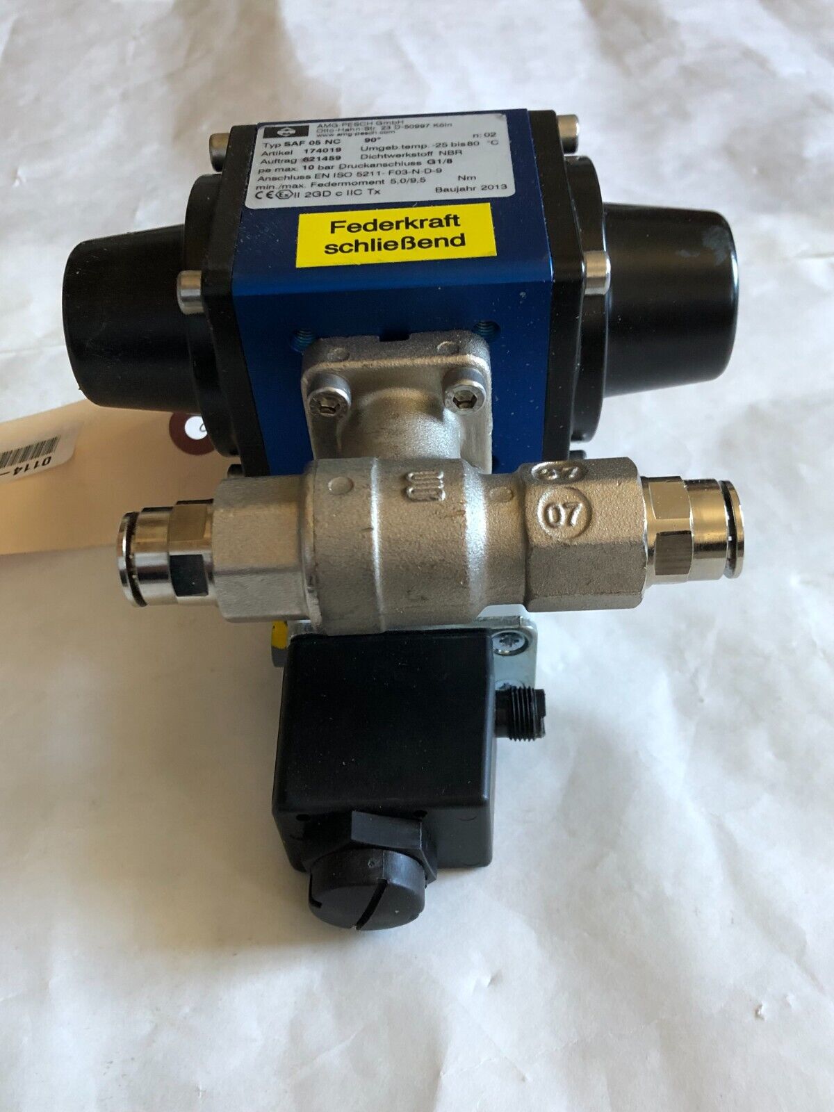 New Amg-Pesch Saf05nc Ball Valve,Amg-Pesch Saf 05 Nc 90,Bielomatik 2W-Kugel,Az