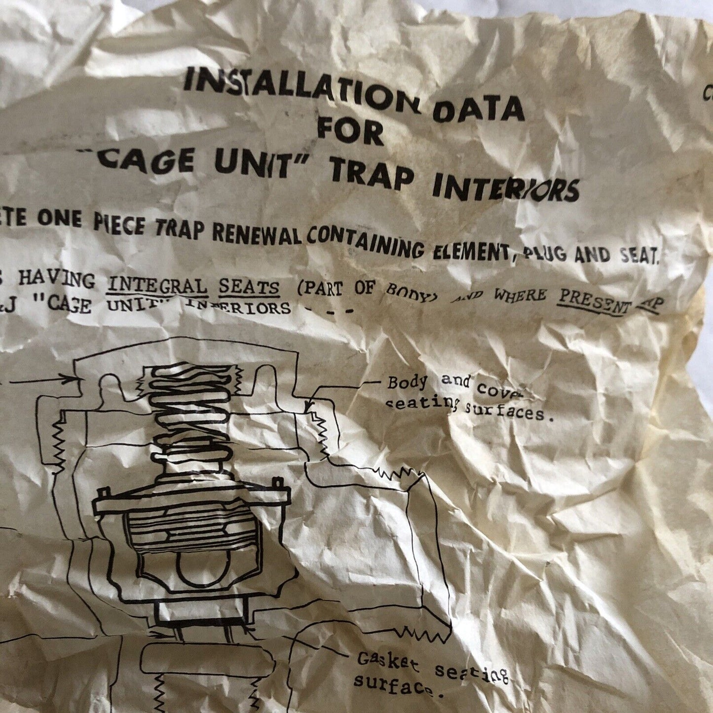 Barnes & Jones Cage Unit,Steam Trap Interior 4102 For Sarco 3/4" Trane Prip,Ay