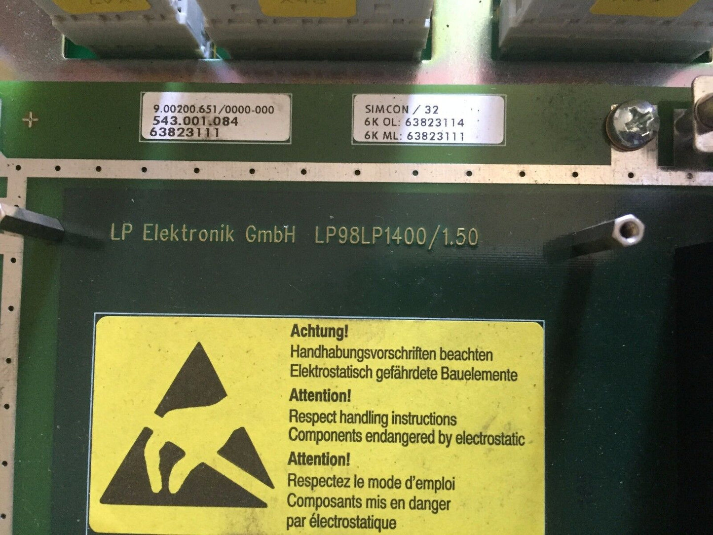 Simcon 32,Elektronik Lp98lp1400/1.50 543.001.084 Lafi Kl003,A-Mitt L/2267,Ab