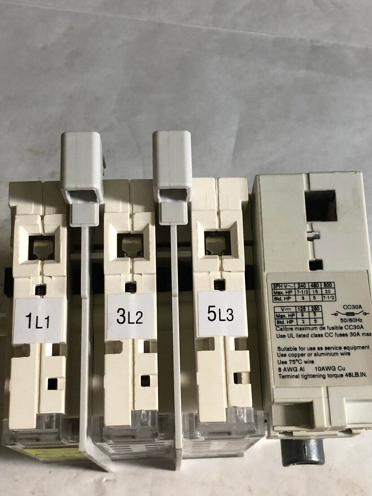 New Socomec Fuserbloc Cc30a / 38603003 Switch 30 Amp, 600V,Cc30a/38603003,Am