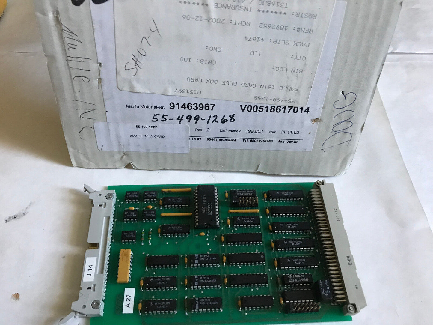 Nest Mps 16-10 In Board 55-499-1268,Mahle,Nest Electronics Pcb Card Mbb 1A,Ax