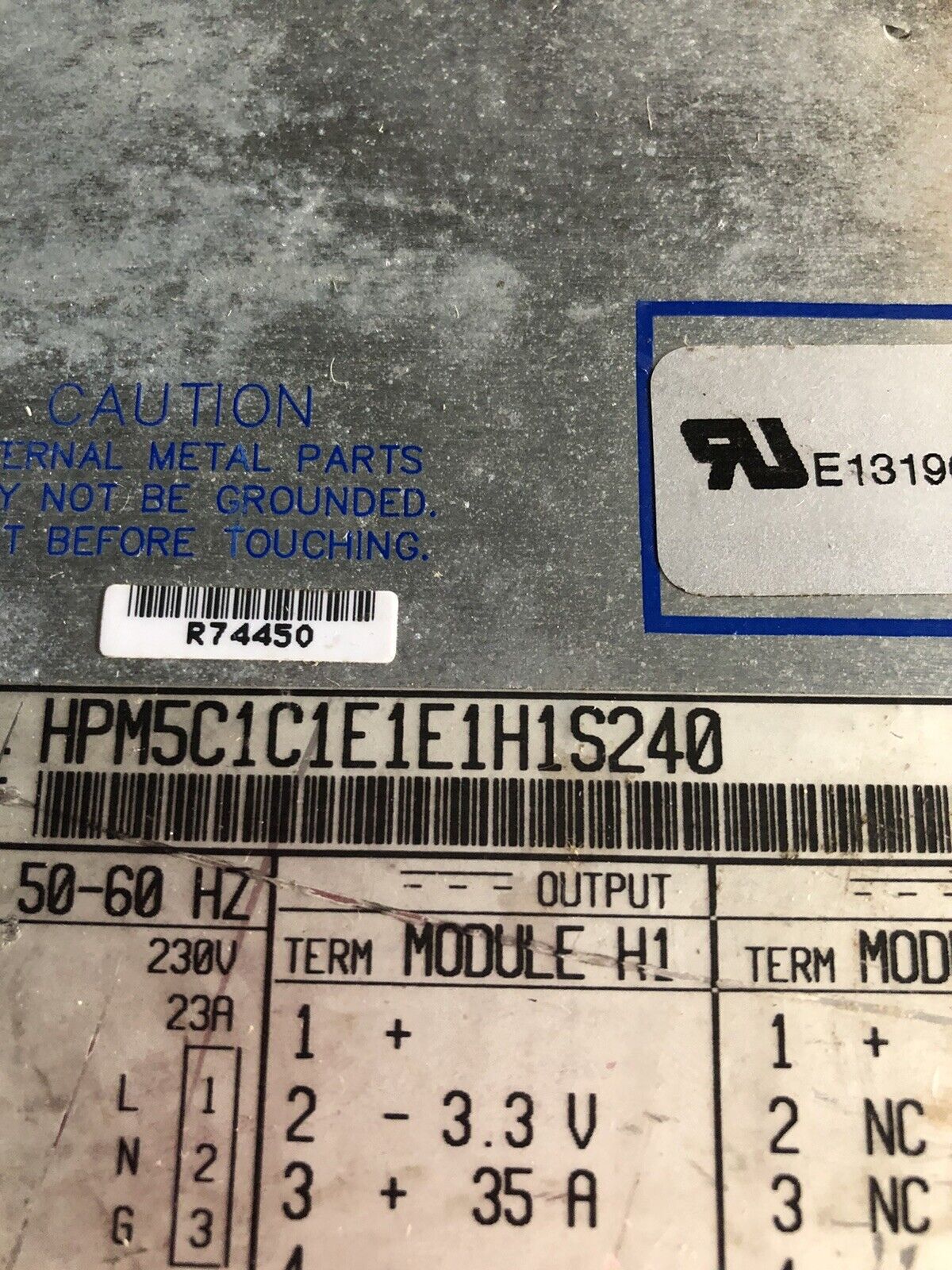 Power-One Power Supply 40515500,3.3-28-15V 8.6-16-35A,Hpm5c1c1e1e1h1s240,Eb