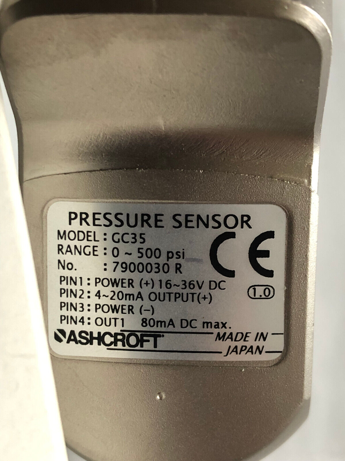 New Ashcroft Gc35 500 Psi Pressure Sensor,7900030 R,Cs
