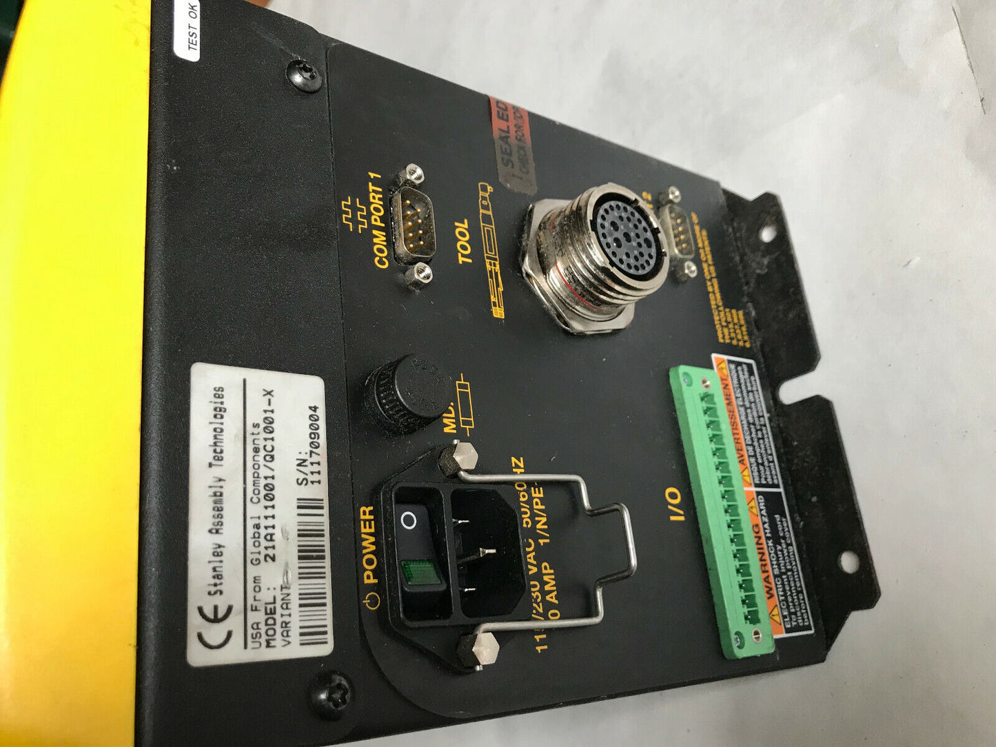 Stanley 21A111001/Qc1001-X Nutrunner Controller,Qpm Sn=111709004,Sd