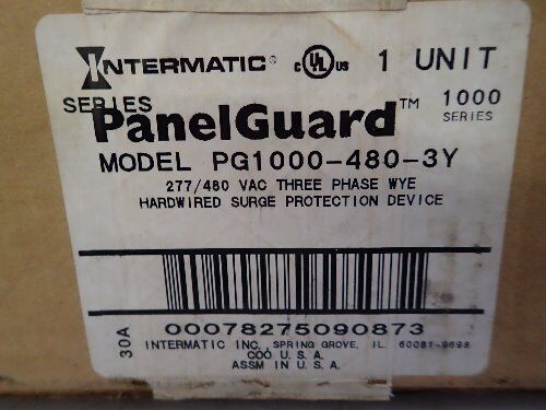 Intermatic Pg1000-480-3Y Panelguard Pg1000,Hardwired Surge Protector,480Vac,Ei