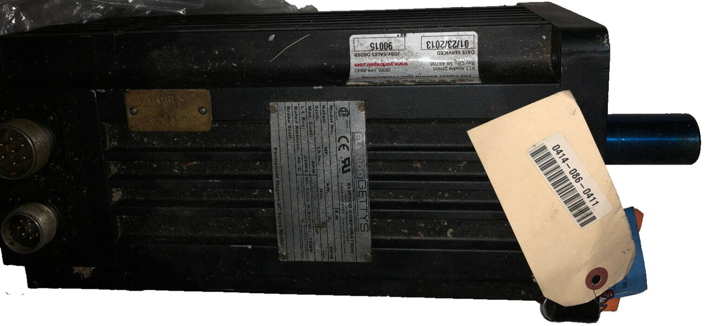 Elwood Gettys S74d-F01-F010 Ac Servo Motor,13.8A,230Vac,1800-Rpm,S74o-F01f010,Te