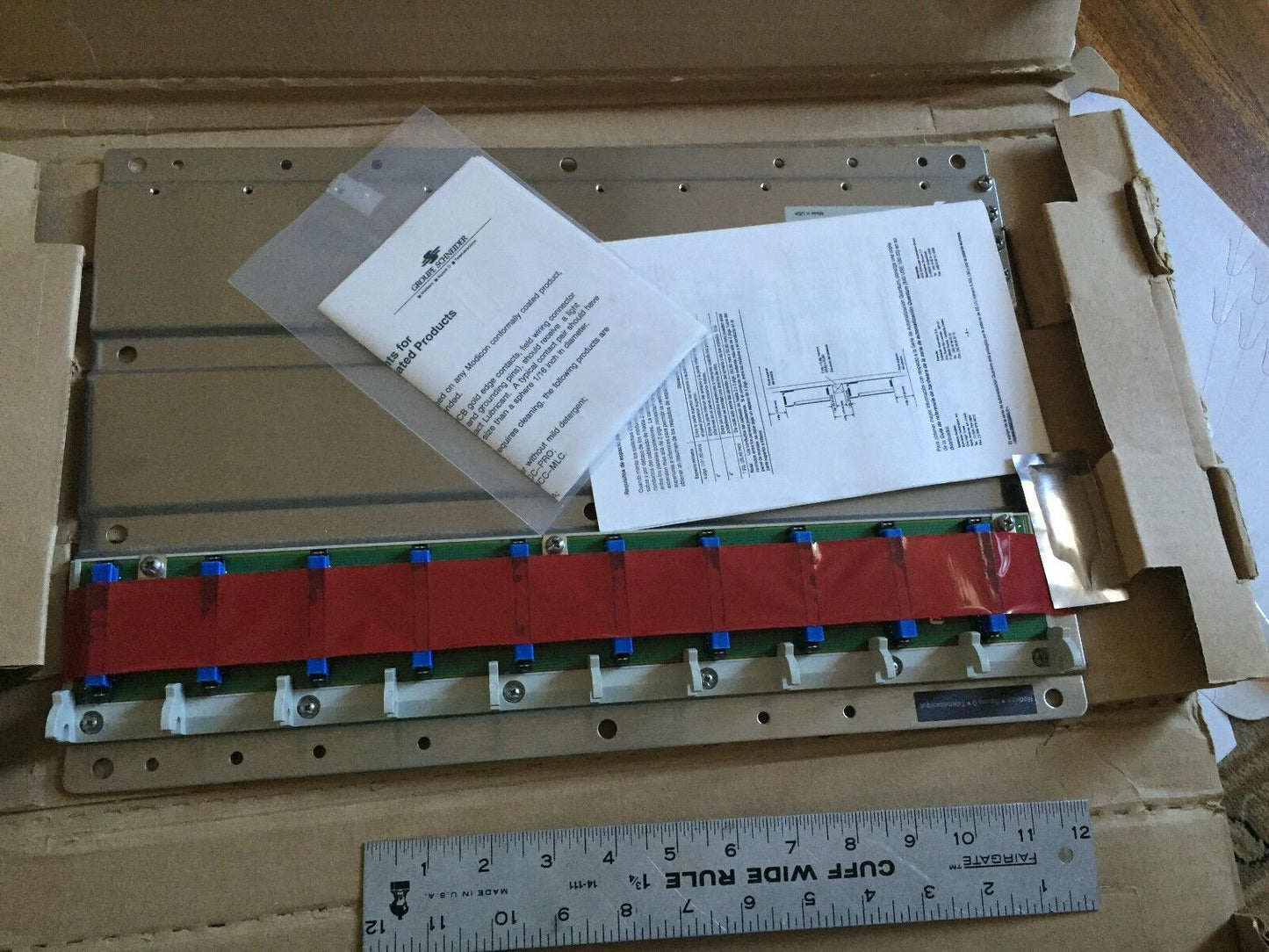 New Gould Schneider 140 Xbp 010 00C Backplane 10 Slot With Conformal Coat,Ba