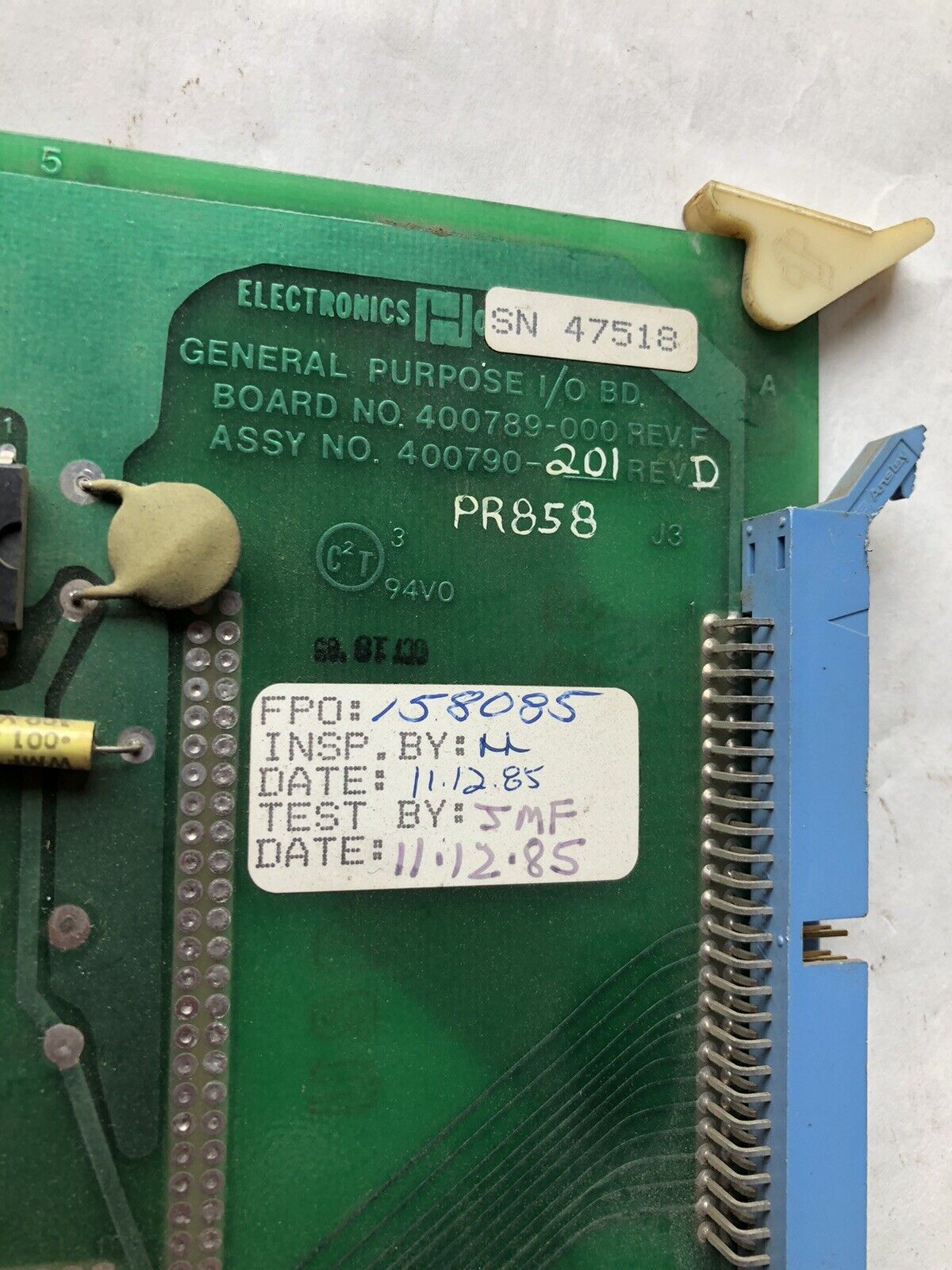 Houdaille 400789-000 Rev F General Purpose I/O Board,400790-201 Revd Strippit,Ha