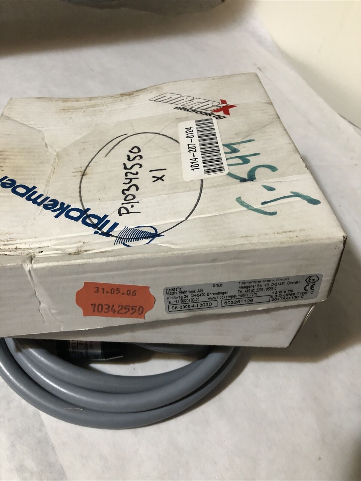 Matrix Sk-2000-4-I-2G3d Tippkemper Thru-Beam Silicone Protective Tube,Sk 2000,Bj