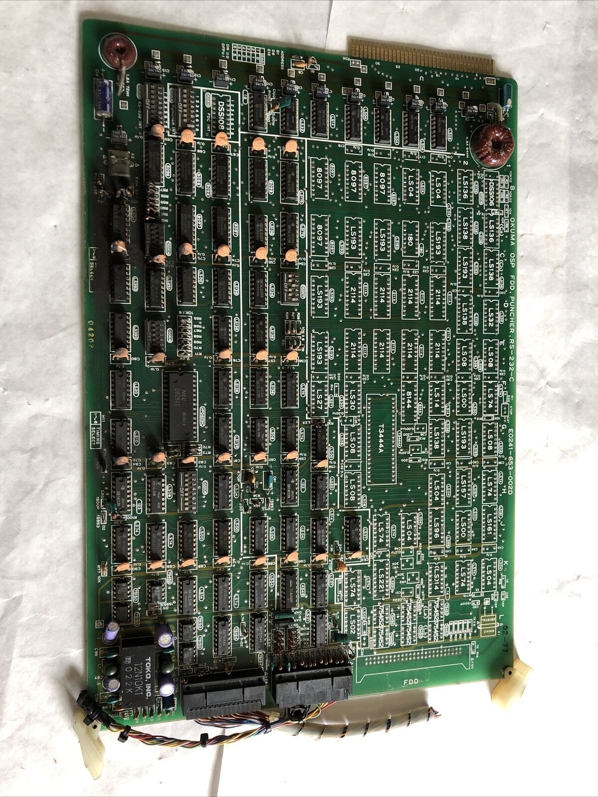 Okuma Osp Fdd Puncher Rs-232-C E0241-653-002D Board (Next Day Air Shipping),Fm