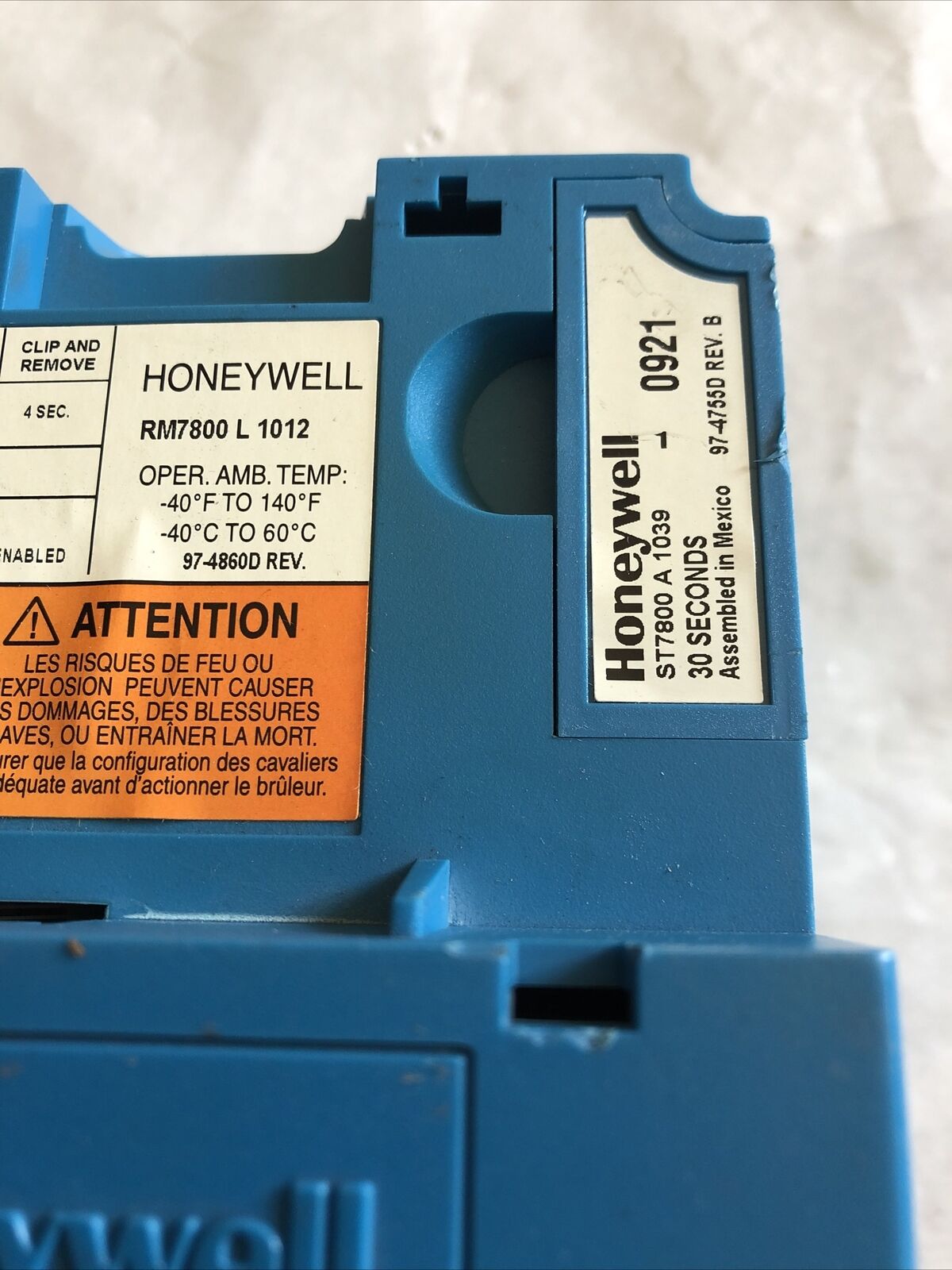 Honeywell Rm7800l1012,St7800a1038,Q7800a1005 Burner Control,Rm7800 L 1012,Eq