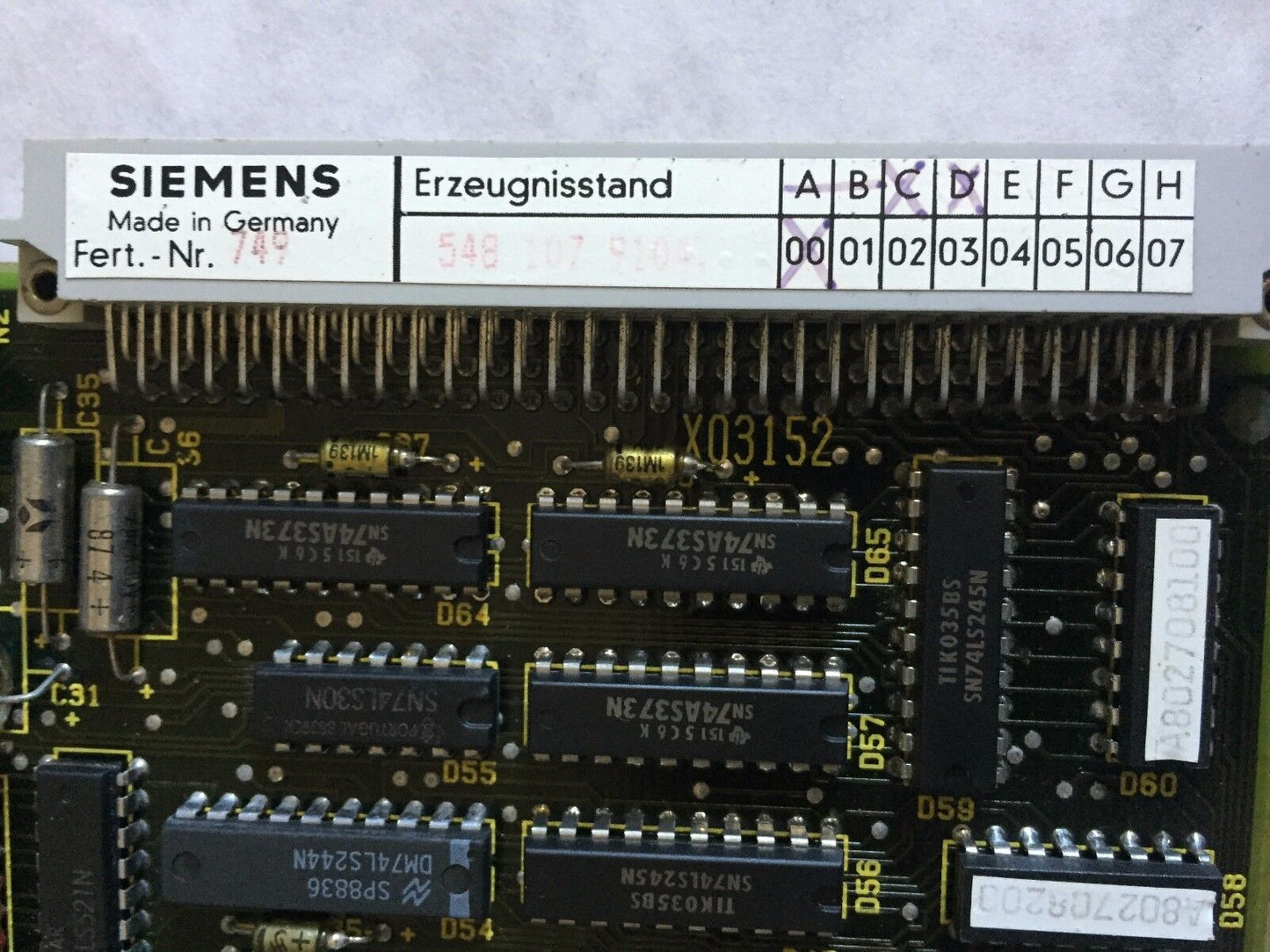 Siemens 6Fx1110-7Ad01,Siemens 03150 Cpu Module Sirotec Rcm 8Mghz 110,Cr