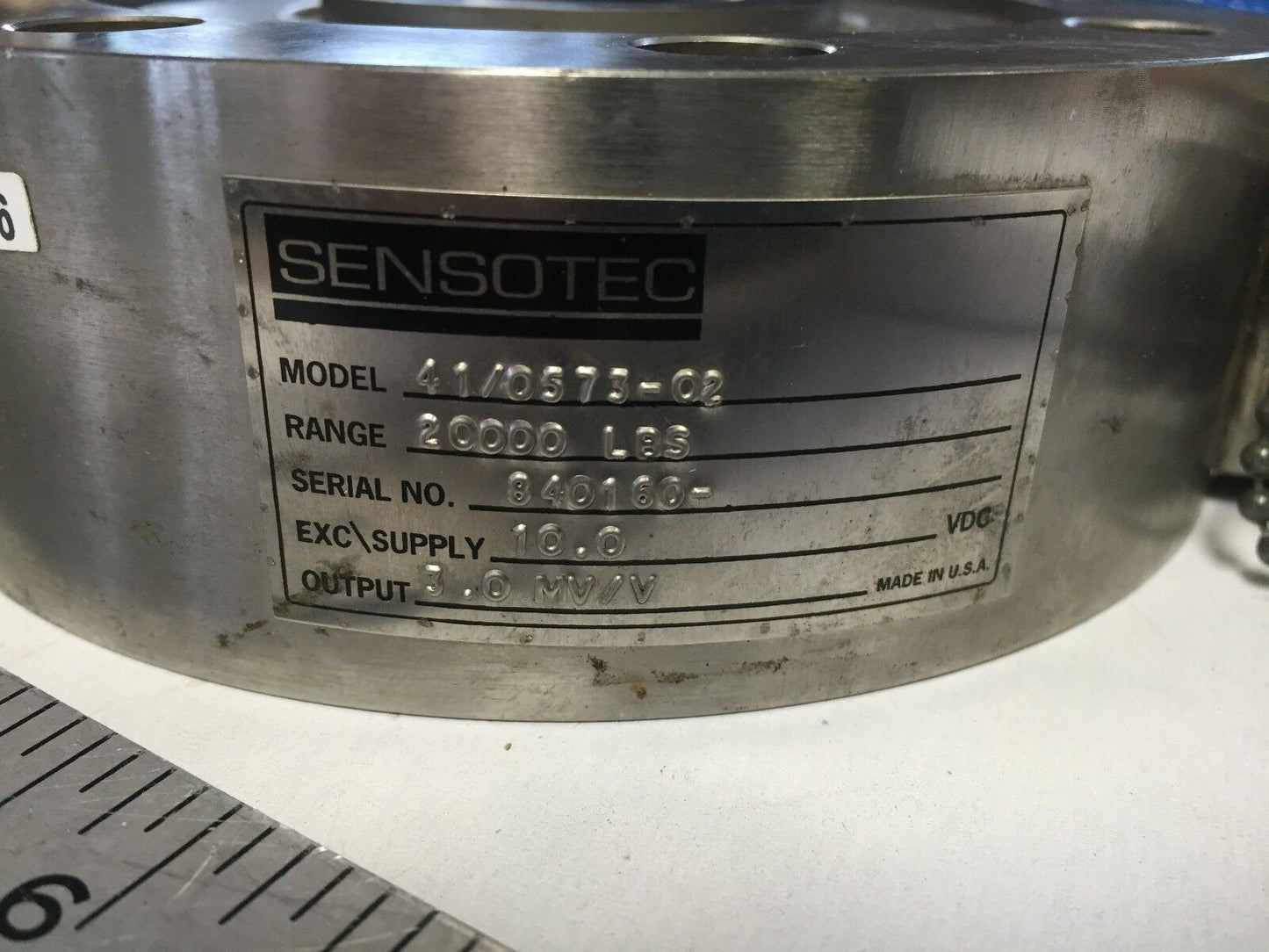 Sensotec 41/0573-02 Load Cell, 20,000 Lbs Range,Sensotec 41/0373-02,Bi