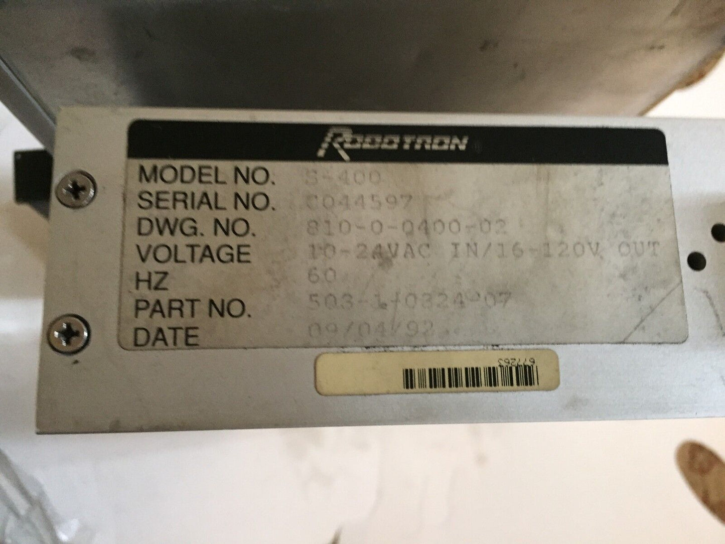 Robotron S-400,Robotron 503-1-0324-07, I/O Module 24V ,Ee