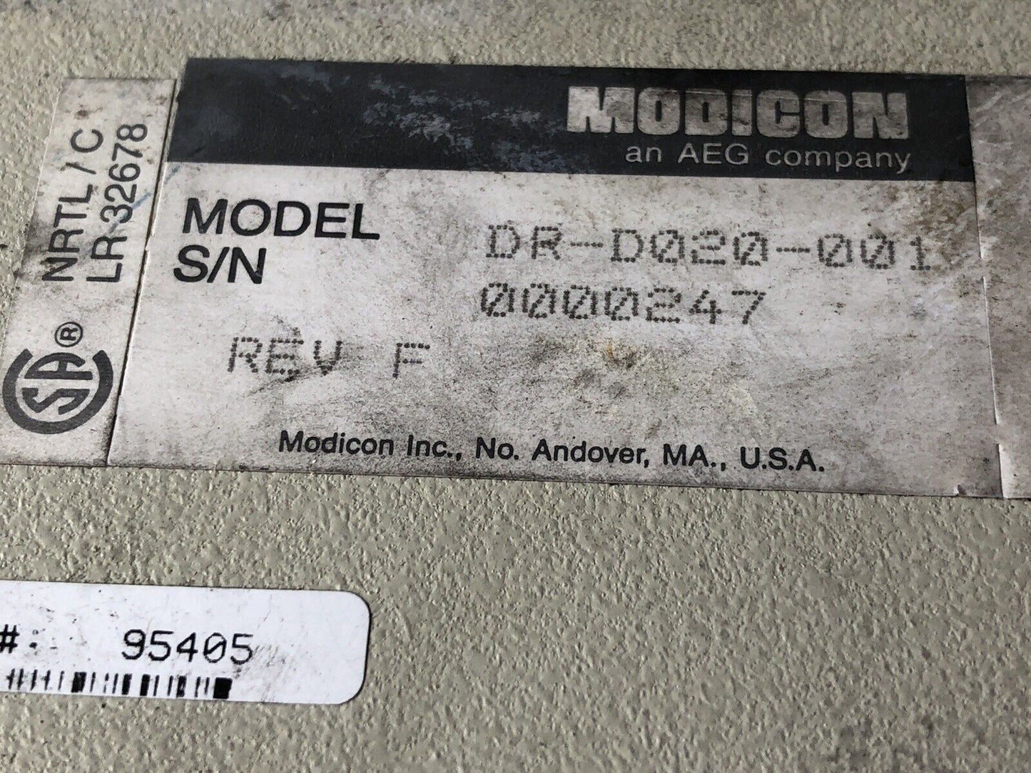 Aeg Modicon Dr-D020-001 Cyberline 1000D Servo Drive As-012B-202, Aeg,Eb