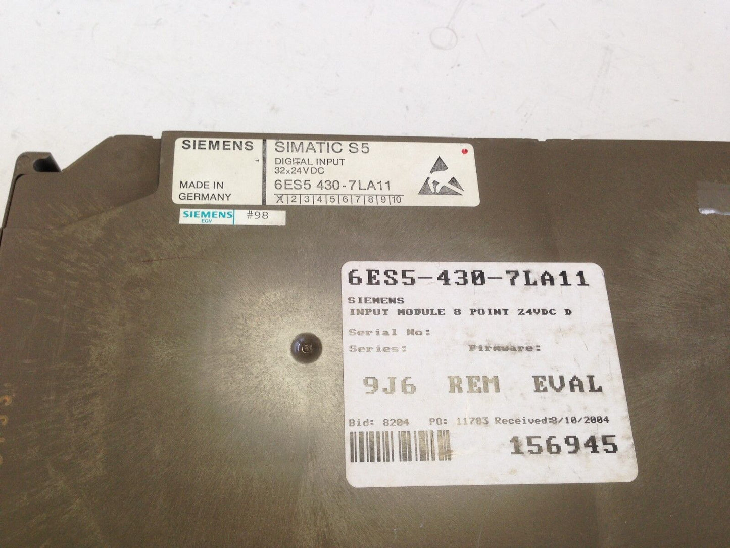 Siemens 6Es5 430-7La11 Digital Input 32X24vdc Simatic S5,Cw