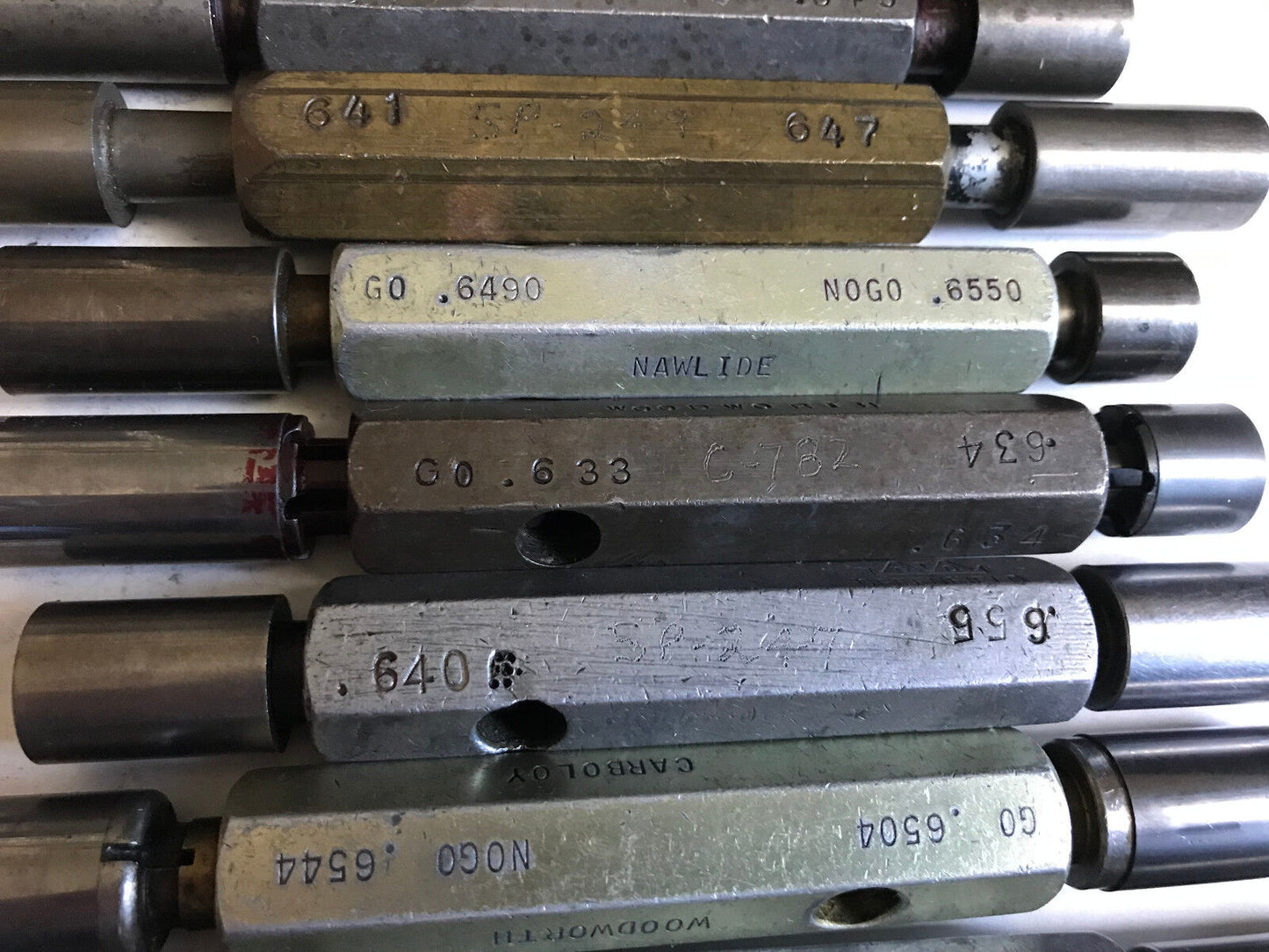 Lot The Pipe Machinery Go No Go Plug Gage .633,.645,.636,.631,.6054,650,.6550,Et
