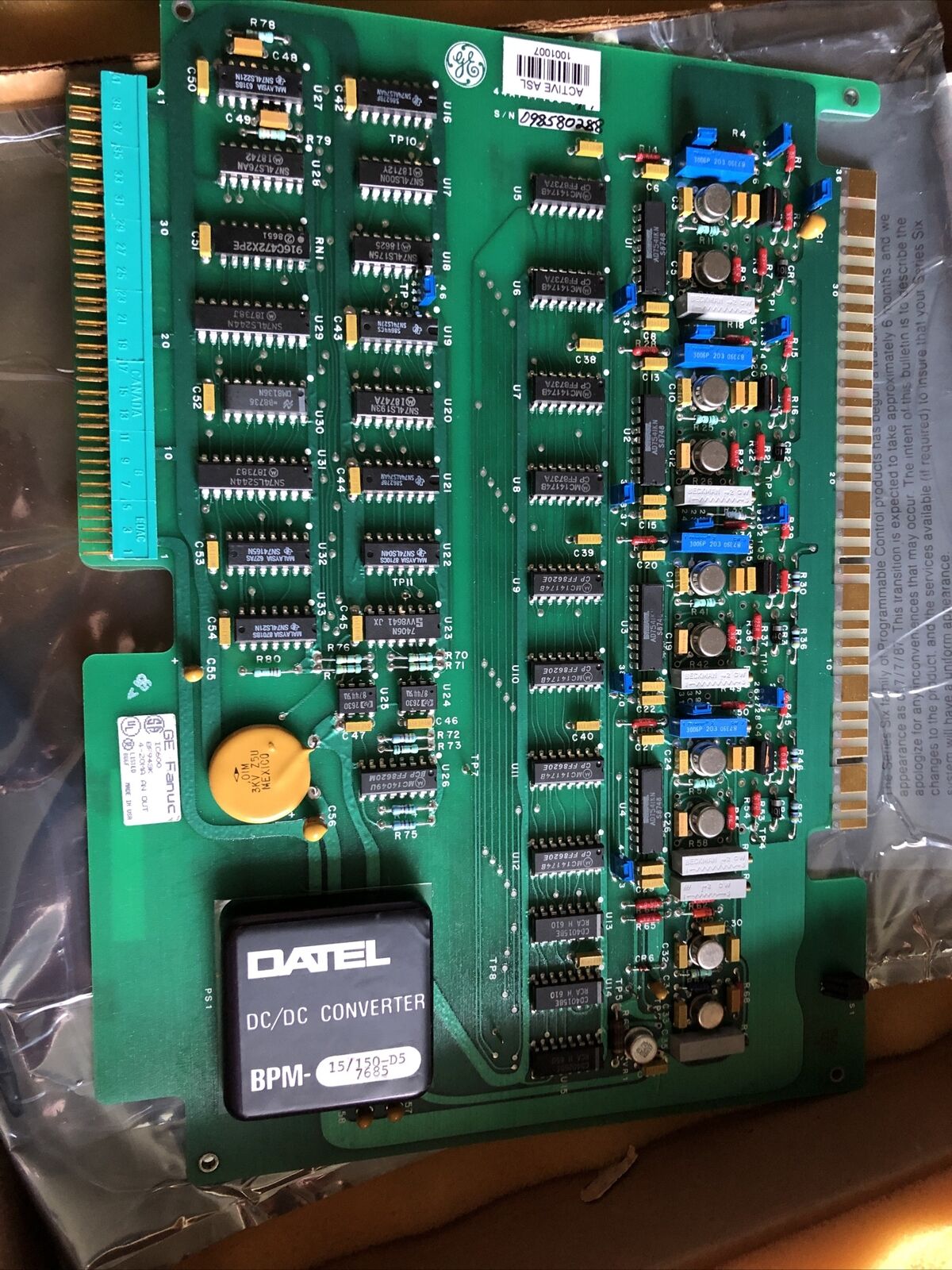 New Fanuc Ic600 Bf943k,44A717106-011 Output Card Analog 4Point 4-20Ma,Bg,Ba
