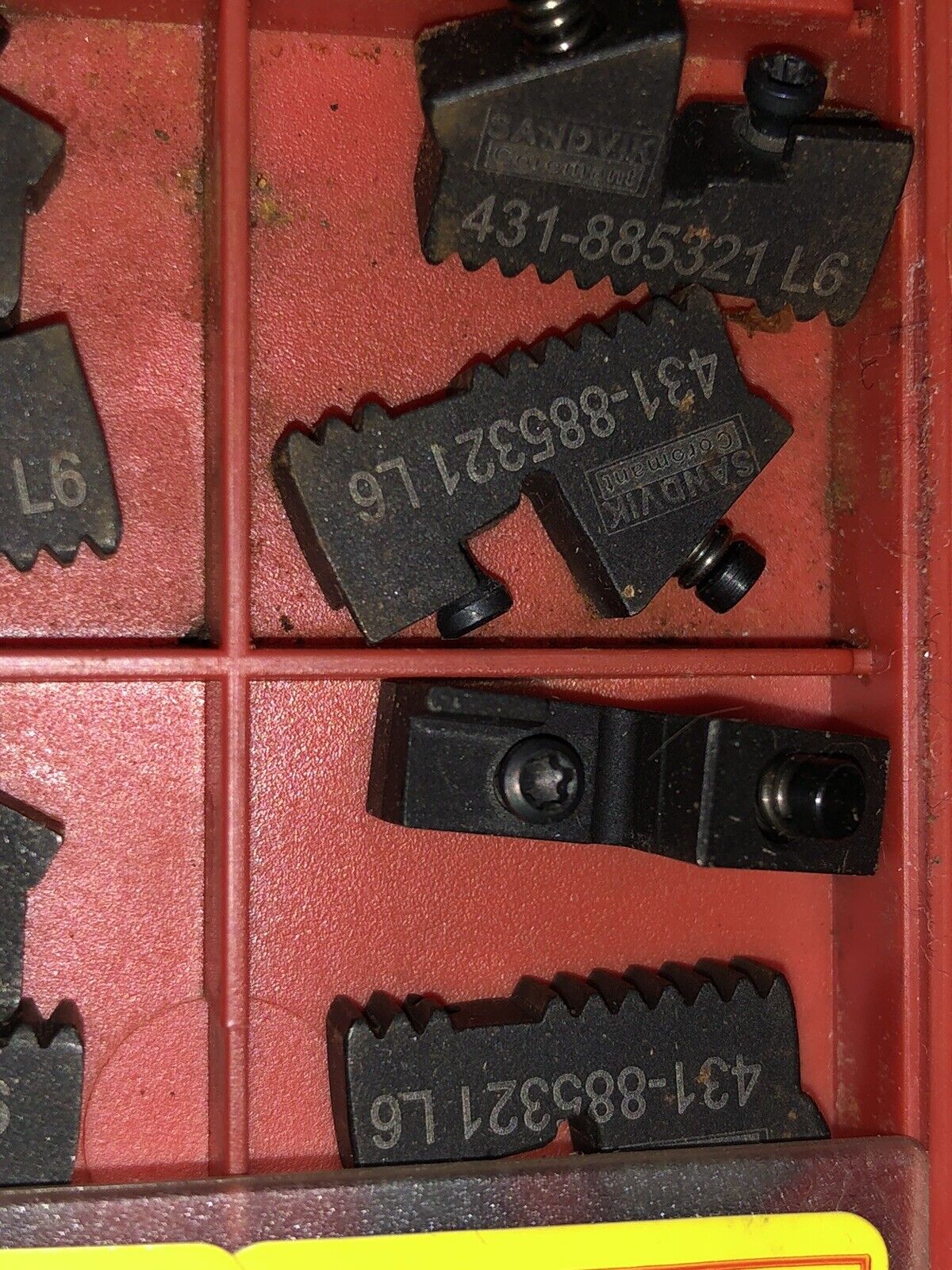 Lot 10 Sandvik 431-885321 L6,6E0926410 Insert Holders Clamps,Em