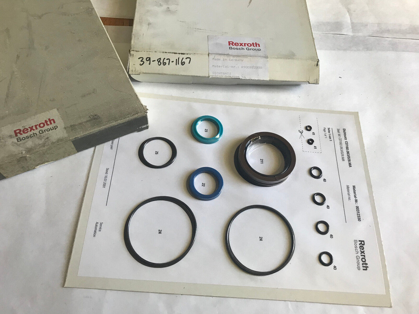 New Rexroth 00312330,R900312330 Rebuild Seal Kit Mrd 700 Hydraulic Motor,Er
