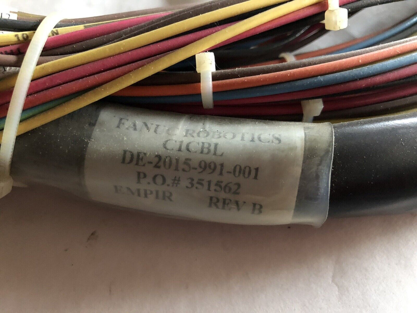 New Fanuc Robotics De-2015-991-001, P.O # 351562 Empir Rev B Connection Cable,Ew