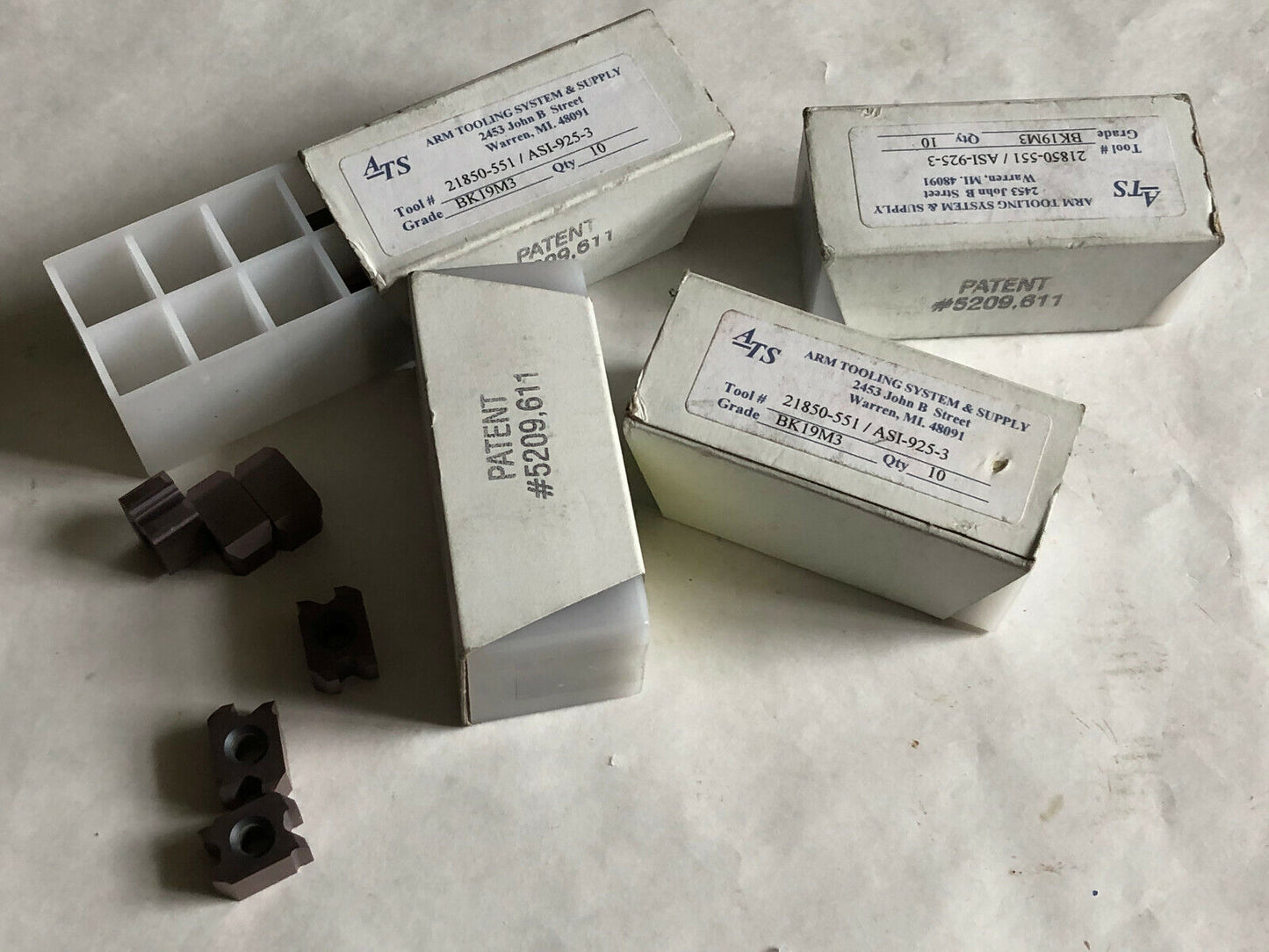 Lot 40 Arm Tooling 21850-551/Asi-925-3 Dual Edge Carbide Inserts,Ats Bk19m3,Ez