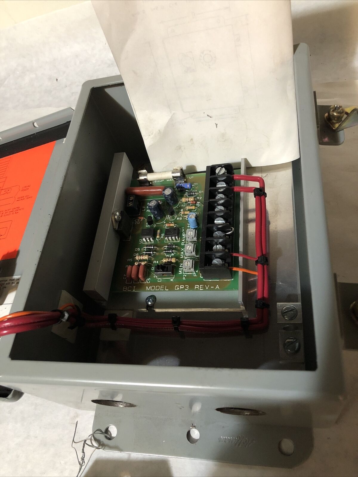 Ampion J003 Vibratory Bowl Controller,Bci Gp3 Rev-A,109806, 115Vac/15A,By