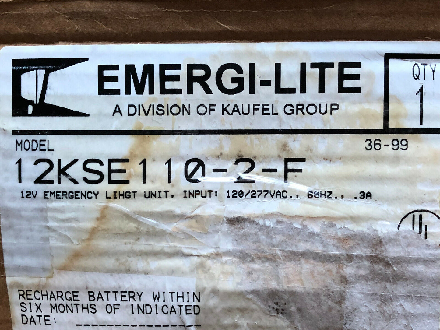 Emergi-Lite 12Kse110-2-F Emergency Light Fixture 120V (Light Holder Damaged),Tj