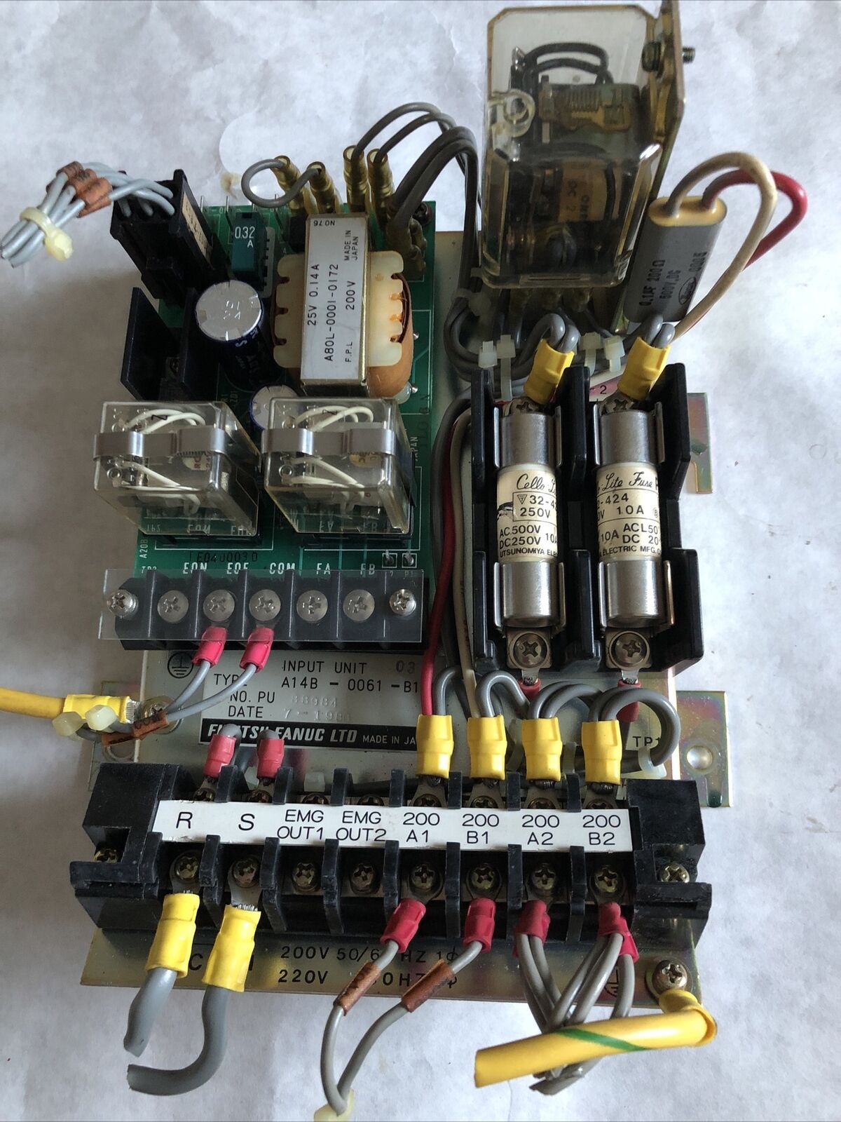 Fanuc A14b-0061-B103, A20b-0007-0340 / 04A Pu84468 Cnc Input Unit,Bb,Dc