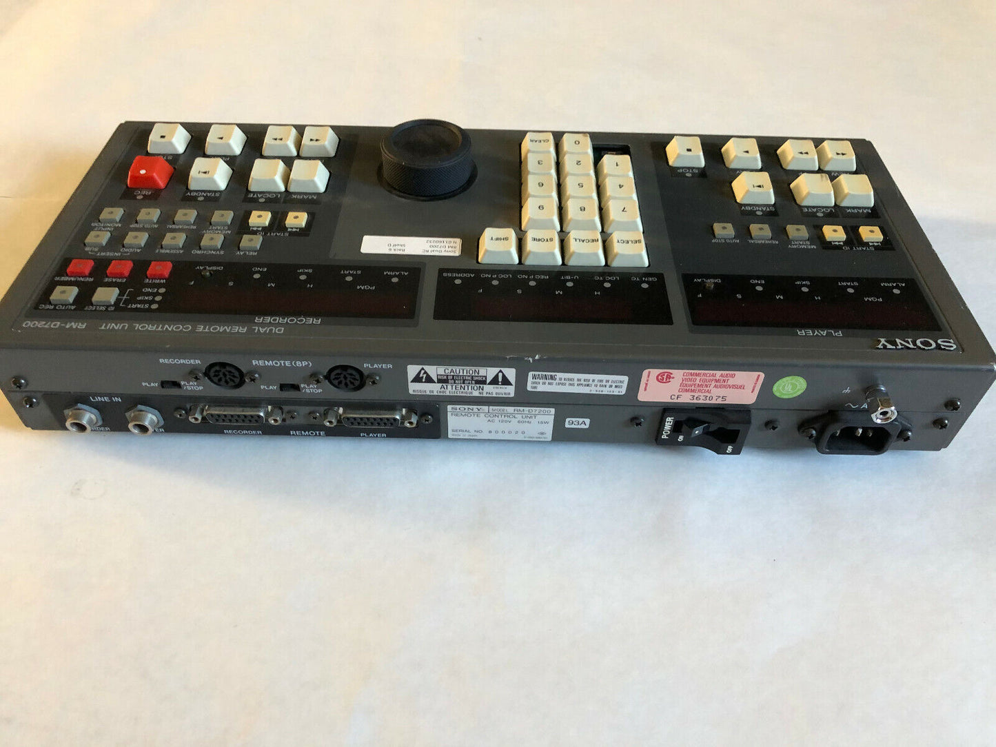 Sony Rm-D7200 Dual Remote Control Unit (One Keypad Missed),Cl