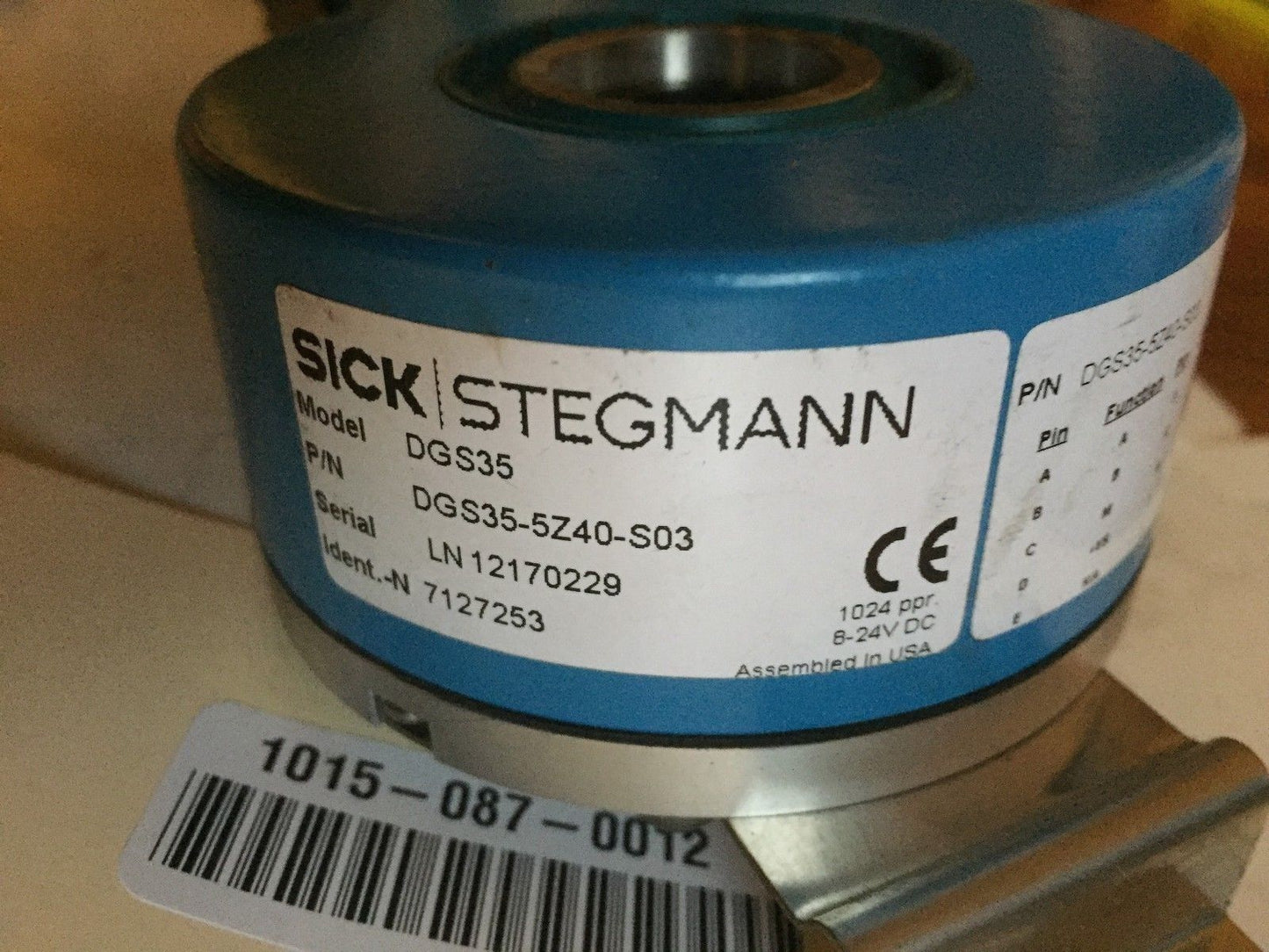Sick Dgs35,Stegmann Dgs35, Dgs35-5Z40-S03 Encoder, 1024Ppr, 8-24Vdc,Ba