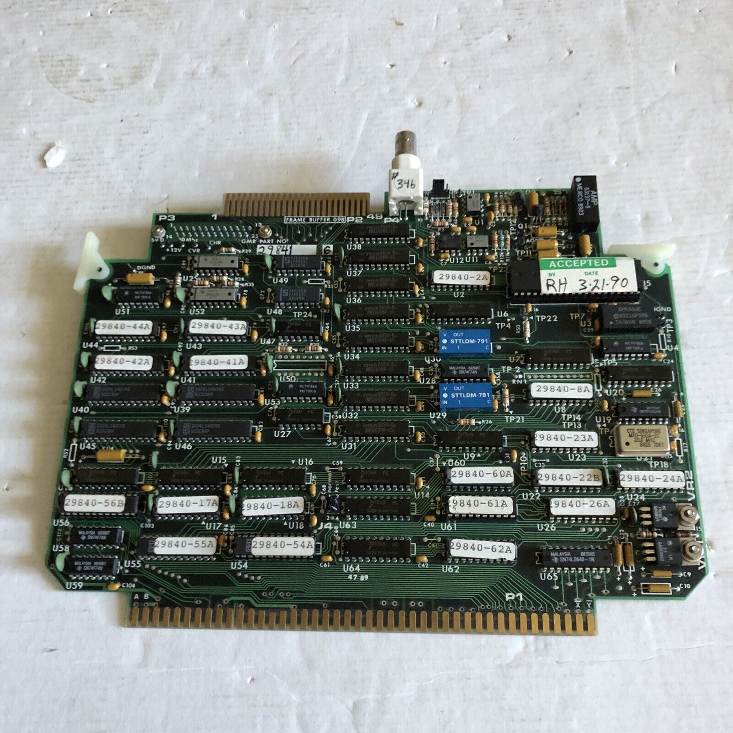 Gmr 29841 6,Gmr 298416,Frame Buffer 09B,29840 Rev.D,Ml1-0 Pcb Board,Sa