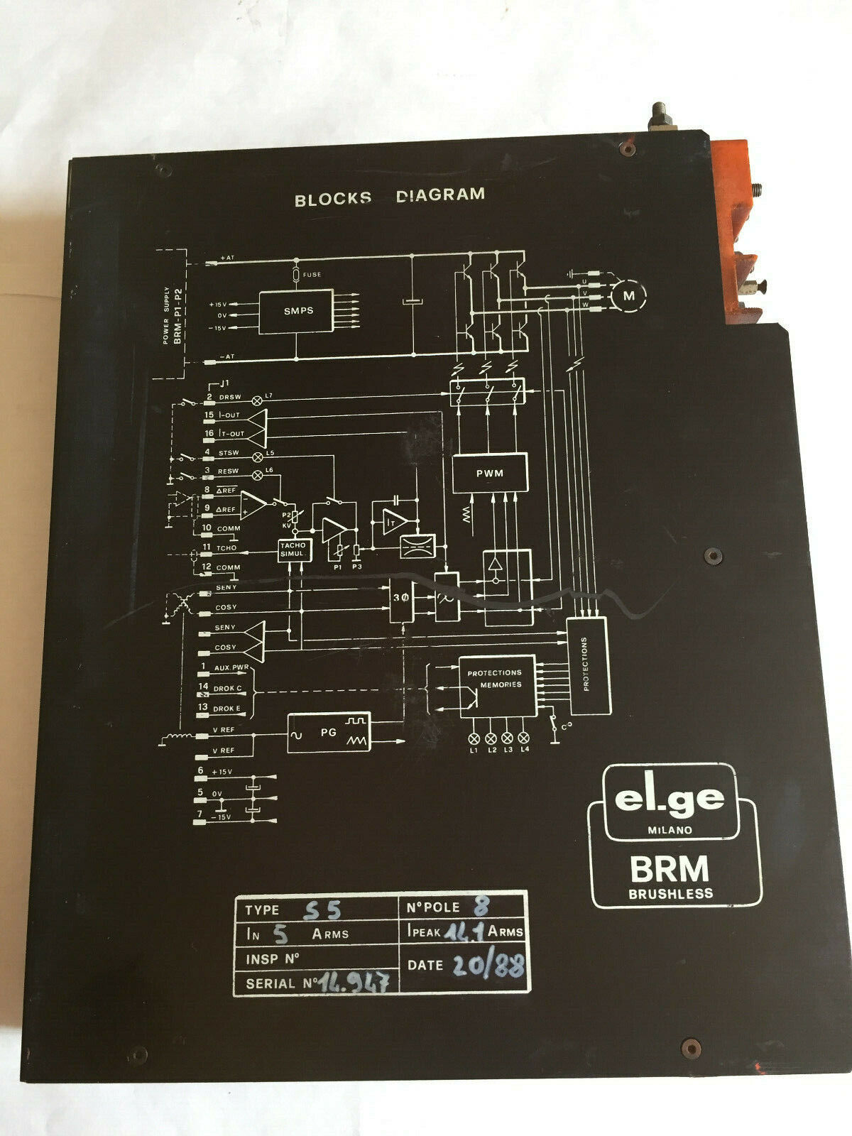 El.Ge Brm Type Brm-S5 Servo Drive,Elge Brm-S Dc Brushless,S5,Sd